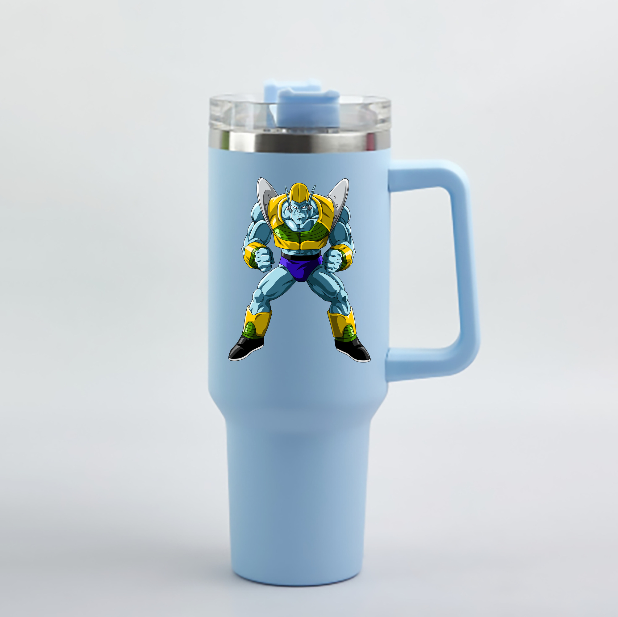 （画像用） ドラゴンボール DRAGON BALL 1200mL車用タンブラー - クリスタルステッカー（プラスチックストロー付き）
