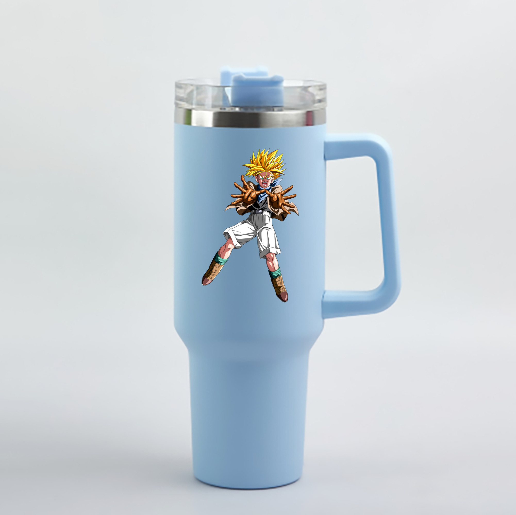（画像用） ドラゴンボール DRAGON BALL 1200mL車用タンブラー - クリスタルステッカー（プラスチックストロー付き）