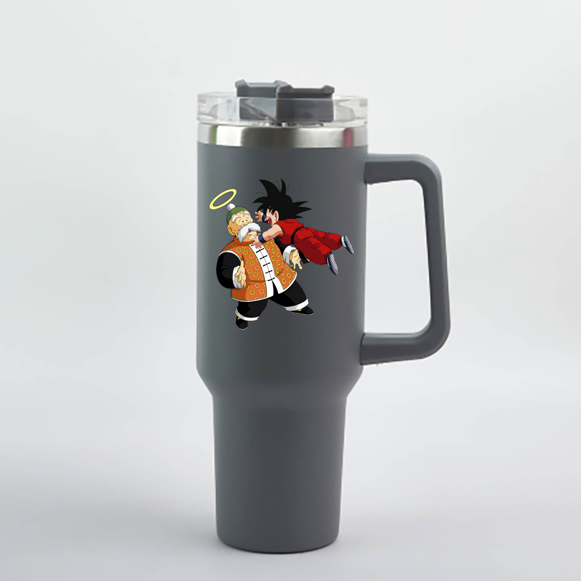 （画像用） ドラゴンボール 孫悟空（そん ごくう）Son Goku カカロット DRAGON BALL Kakarotto 1200mL車用タンブラー - クリスタルステッカー（プラスチックストロー付き）
