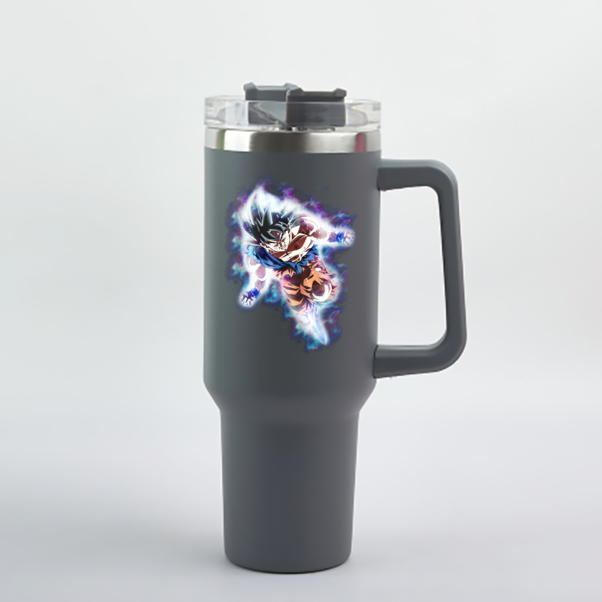 （画像用） ドラゴンボール 孫悟空（そん ごくう）Son Goku カカロット DRAGON BALL Kakarotto 1200mL車用タンブラー - クリスタルステッカー（プラスチックストロー付き）