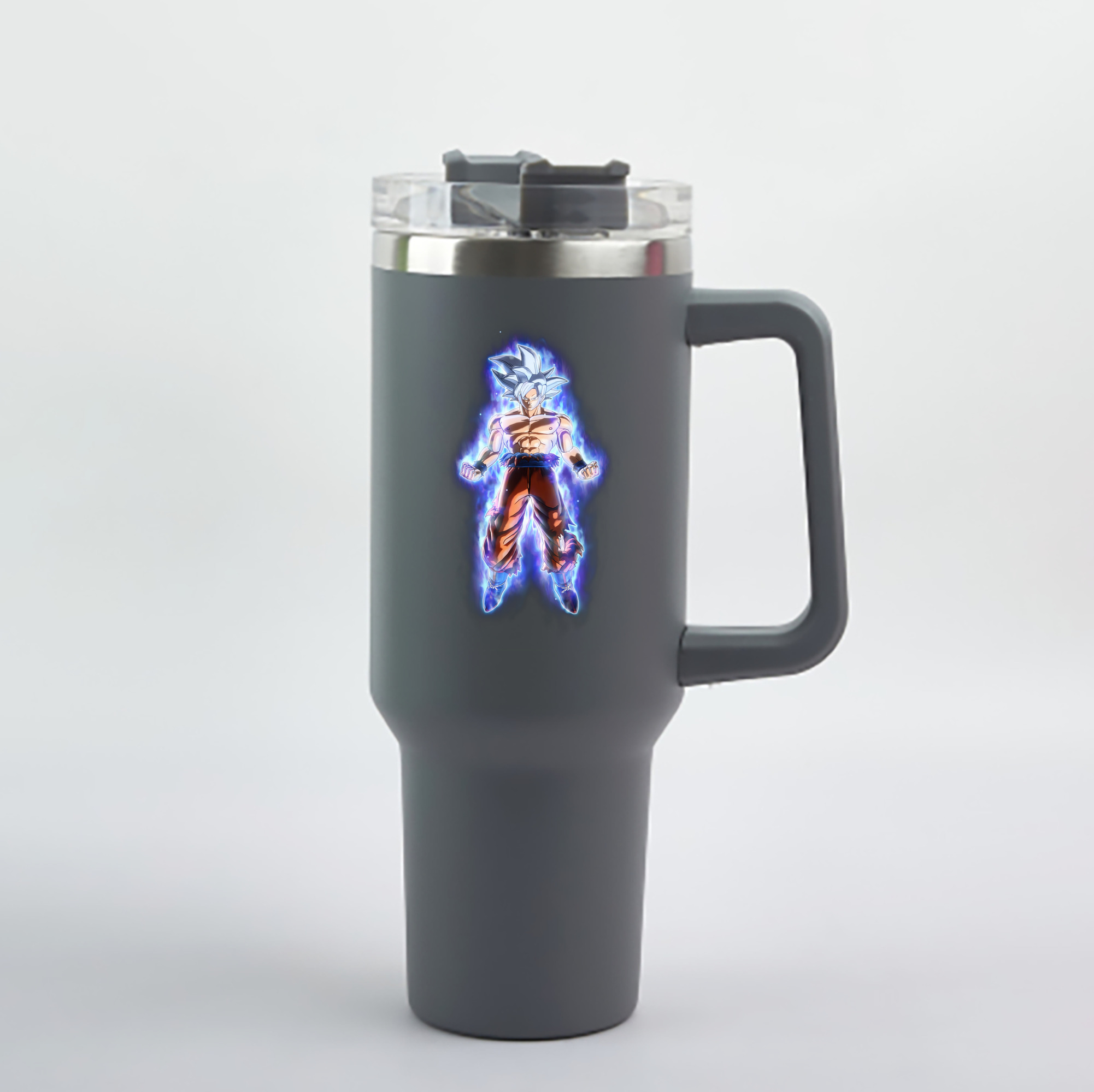 （画像用） ドラゴンボール 孫悟空（そん ごくう）Son Goku カカロット DRAGON BALL Kakarotto 1200mL車用タンブラー - クリスタルステッカー（プラスチックストロー付き）
