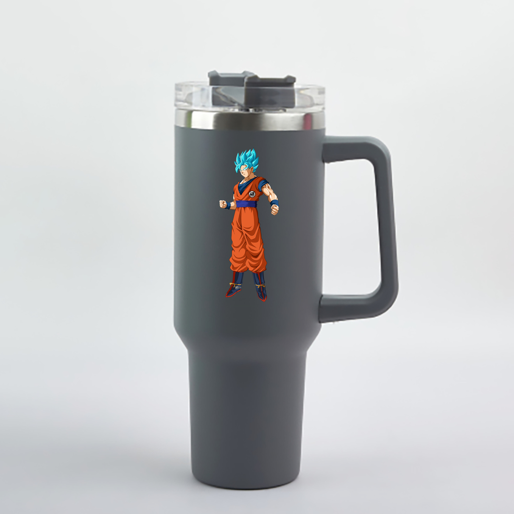 （画像用） ドラゴンボール 孫悟空（そん ごくう）Son Goku カカロット DRAGON BALL Kakarotto 1200mL車用タンブラー - クリスタルステッカー（プラスチックストロー付き）