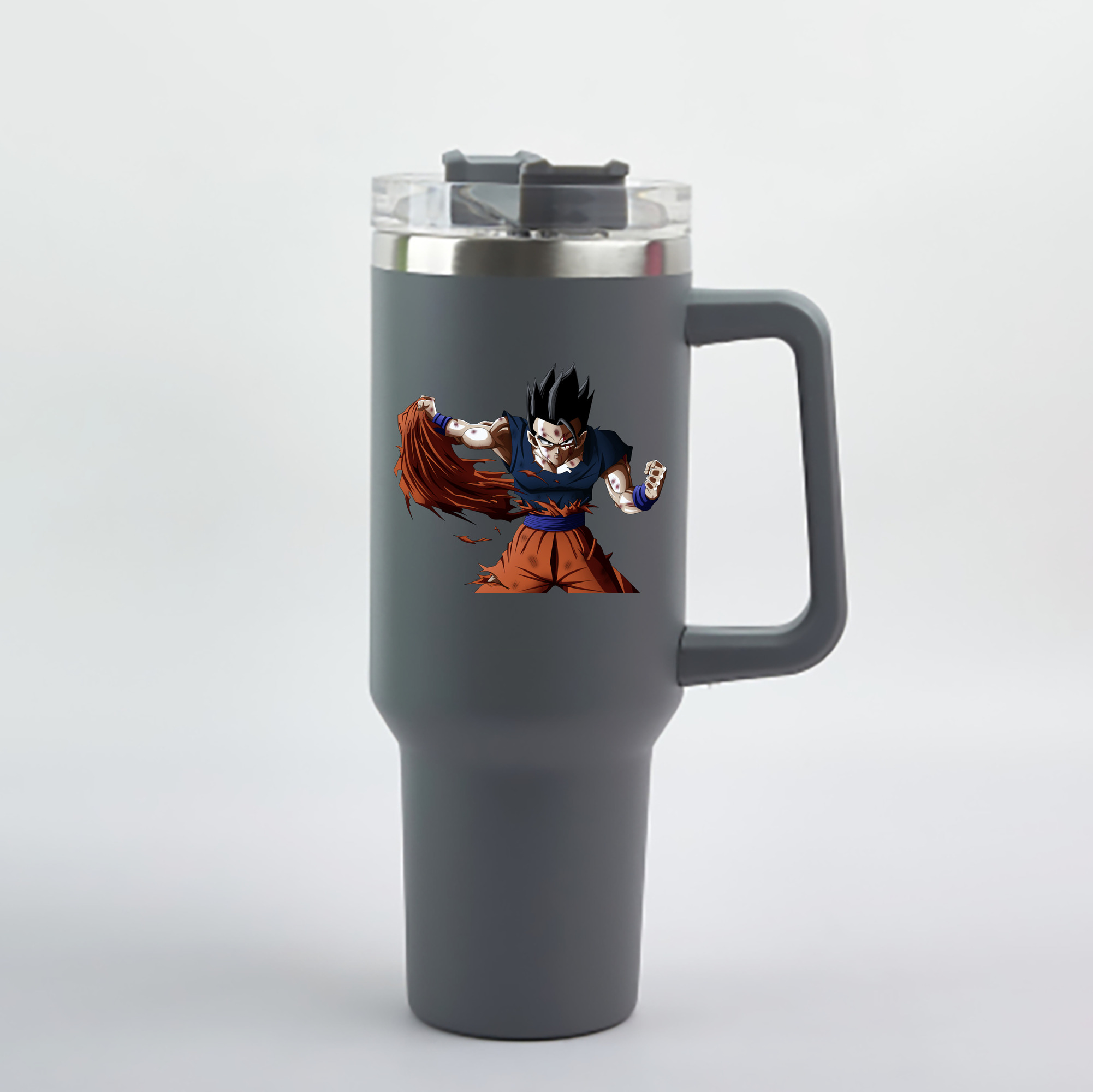 （画像用） ドラゴンボール ベジータ四世（Bejīta Yonsei）DRAGON BALL Vegeta IV 1200mL車用タンブラー - クリスタルステッカー（プラスチックストロー付き）