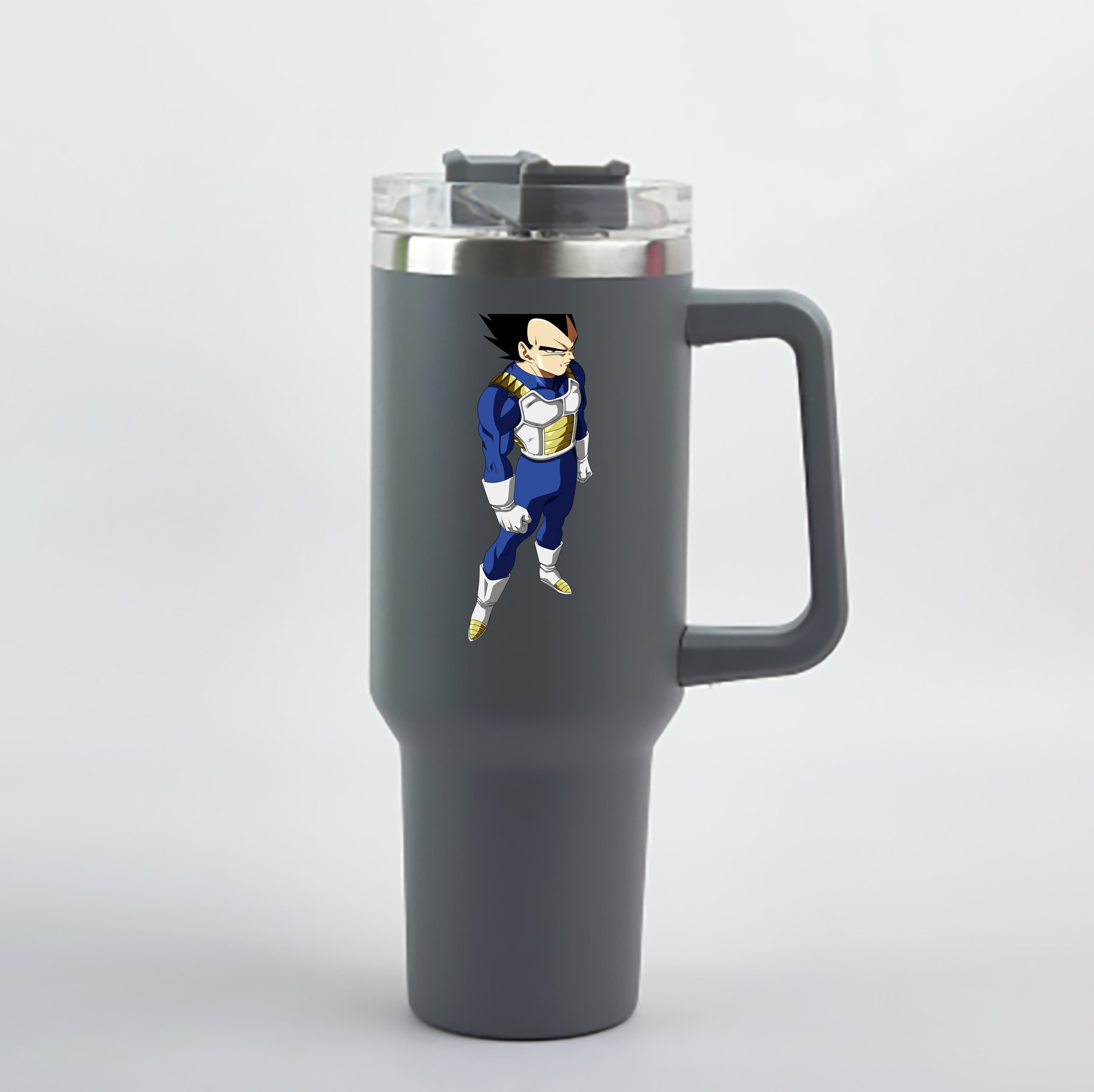 （画像用） ドラゴンボール ベジータ四世（Bejīta Yonsei）DRAGON BALL Vegeta IV 1200mL車用タンブラー - クリスタルステッカー（プラスチックストロー付き）