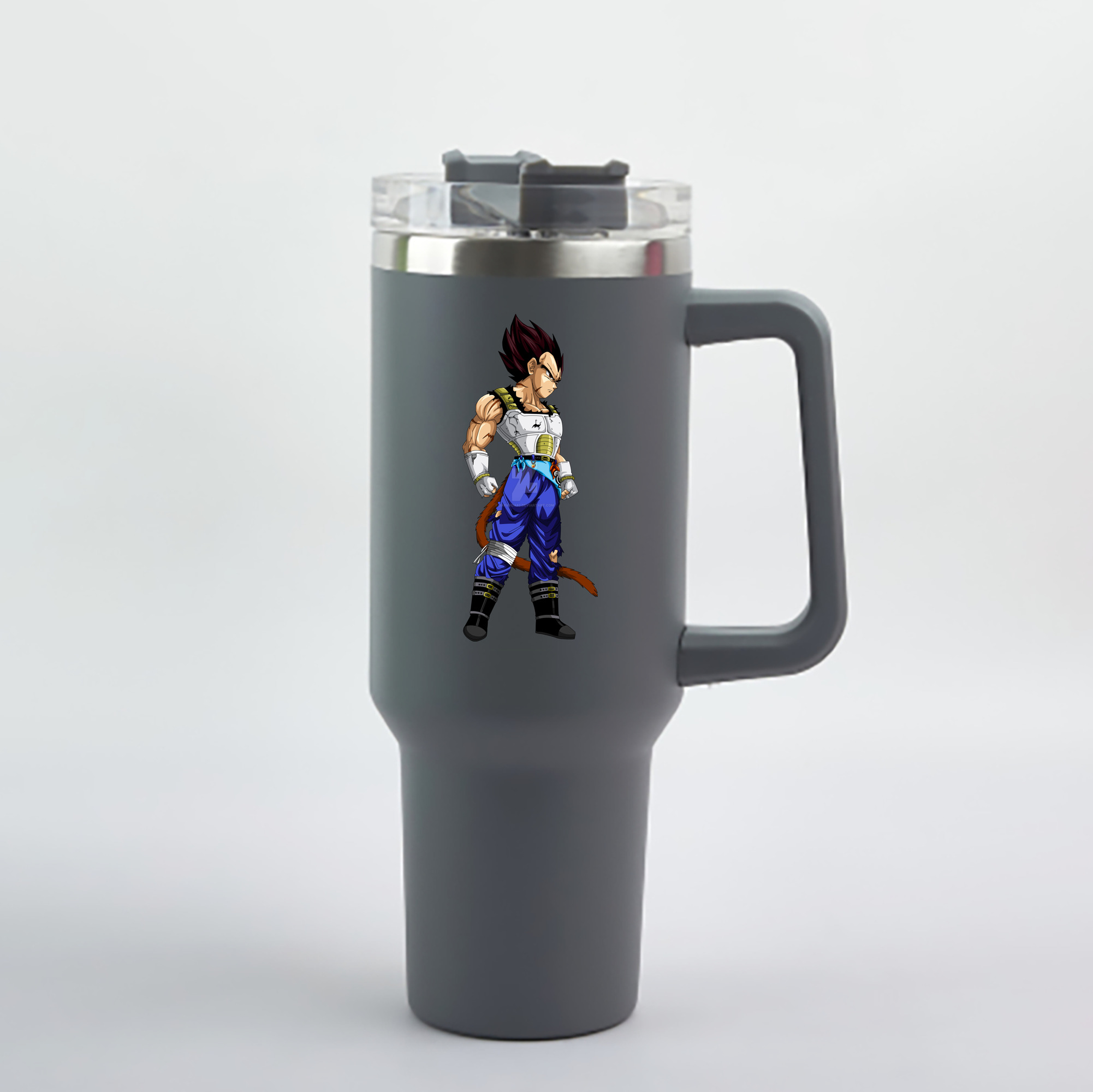 （画像用） ドラゴンボール ベジータ四世（Bejīta Yonsei）DRAGON BALL Vegeta IV 1200mL車用タンブラー - クリスタルステッカー（プラスチックストロー付き）