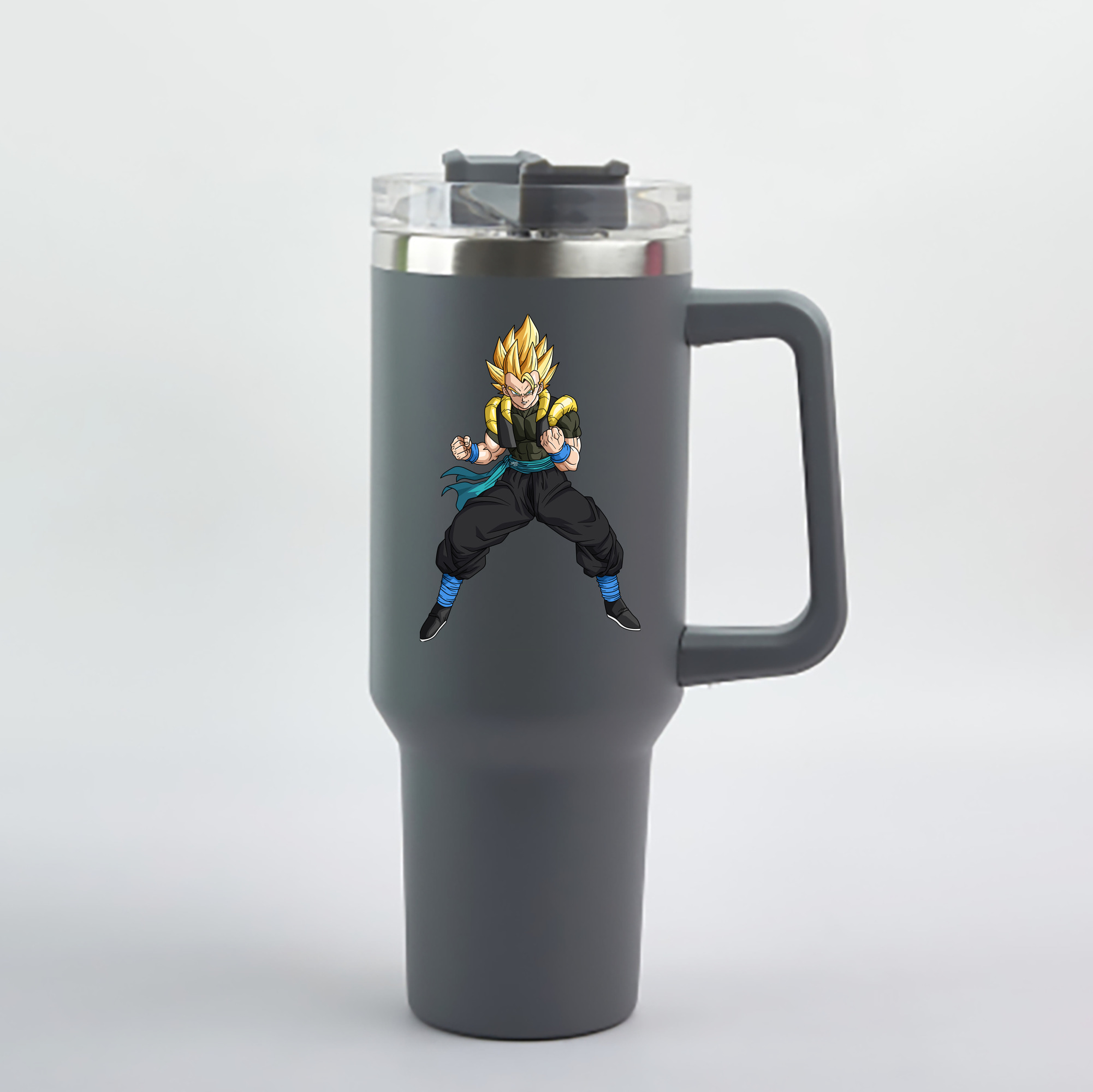 （画像用） ドラゴンボール ベジータ四世（Bejīta Yonsei）DRAGON BALL Vegeta IV 1200mL車用タンブラー - クリスタルステッカー（プラスチックストロー付き）