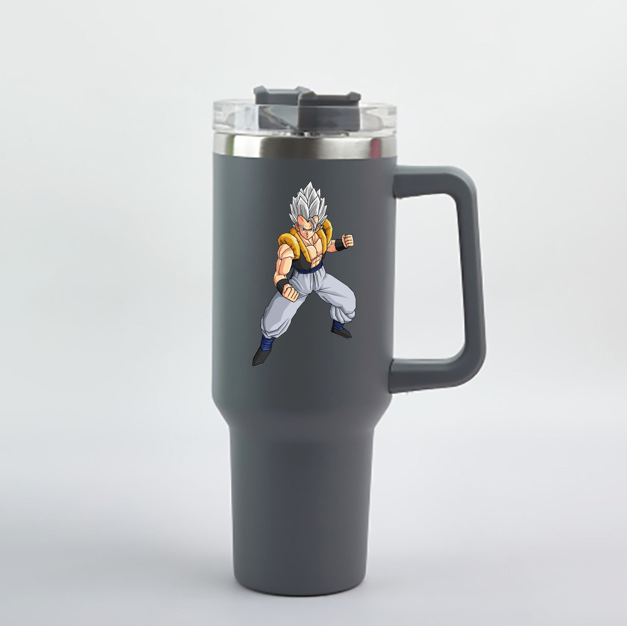 （画像用） ドラゴンボール ベジータ四世（Bejīta Yonsei）DRAGON BALL Vegeta IV 1200mL車用タンブラー - クリスタルステッカー（プラスチックストロー付き）