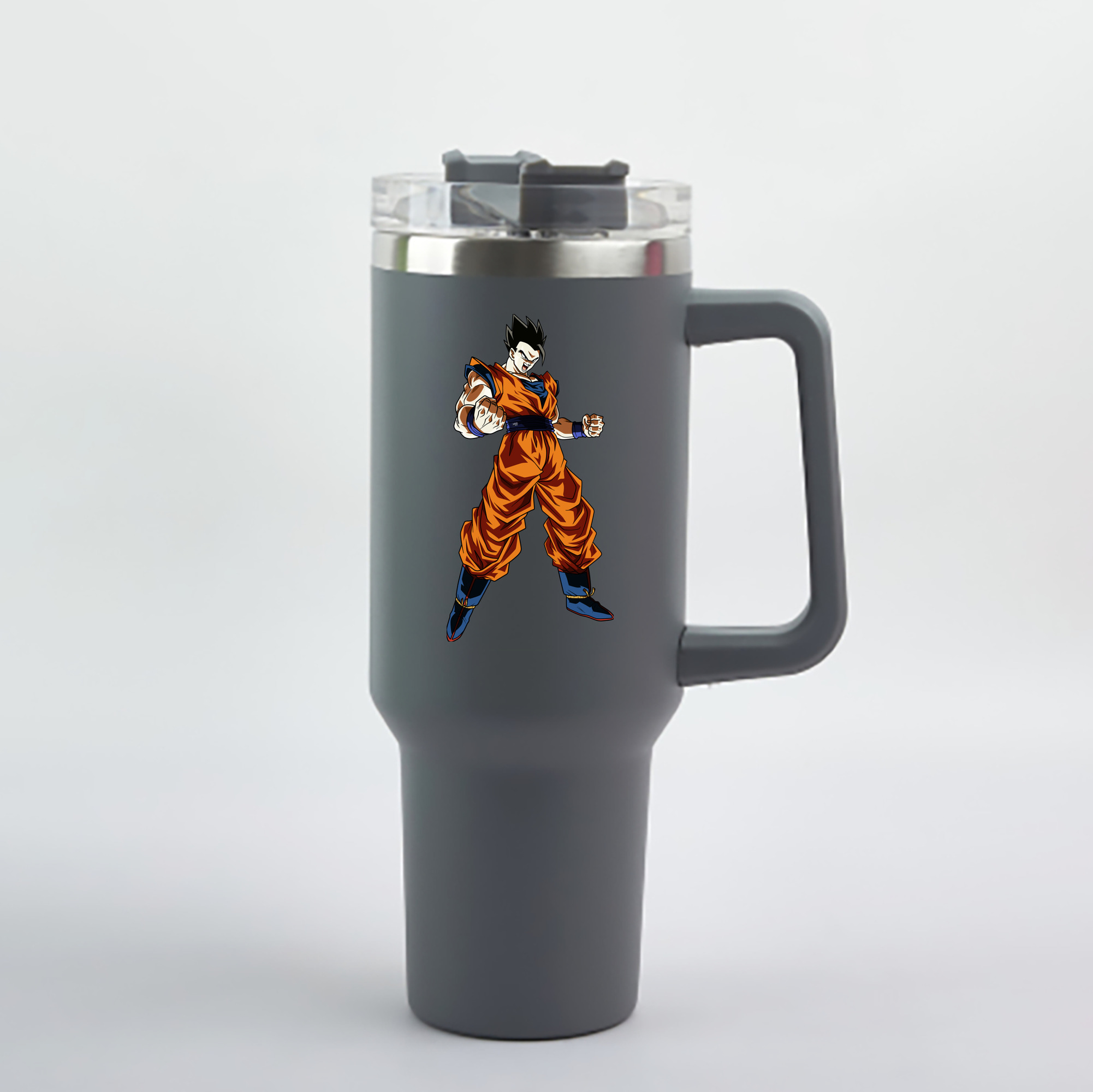 （画像用） ドラゴンボール 孫 悟飯（そんごはん）DRAGON BALL Son Gohan 1200mL車用タンブラー - クリスタルステッカー（プラスチックストロー付き）