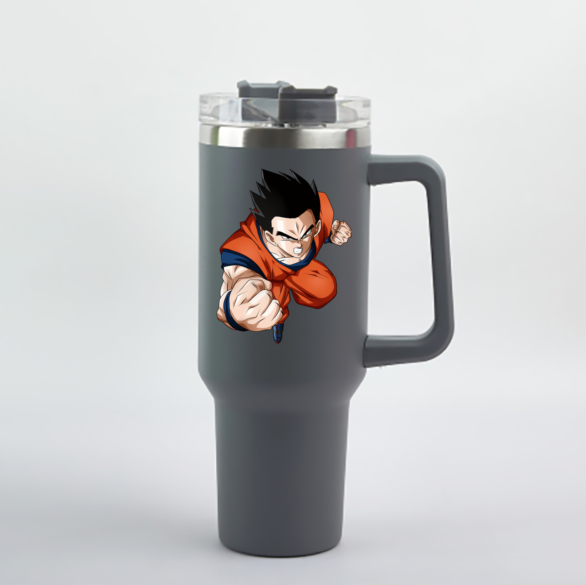 （画像用） ドラゴンボール 孫 悟飯（そんごはん）DRAGON BALL Son Gohan 1200mL車用タンブラー - クリスタルステッカー（プラスチックストロー付き）