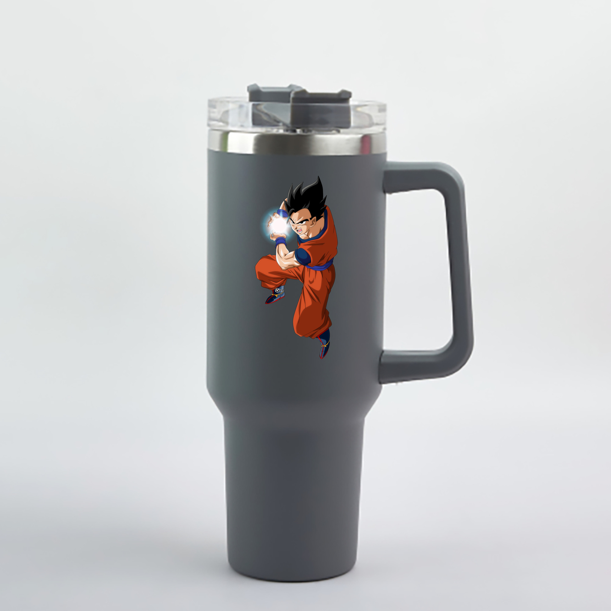 （画像用） ドラゴンボール 孫 悟飯（そんごはん）DRAGON BALL Son Gohan 1200mL車用タンブラー - クリスタルステッカー（プラスチックストロー付き）