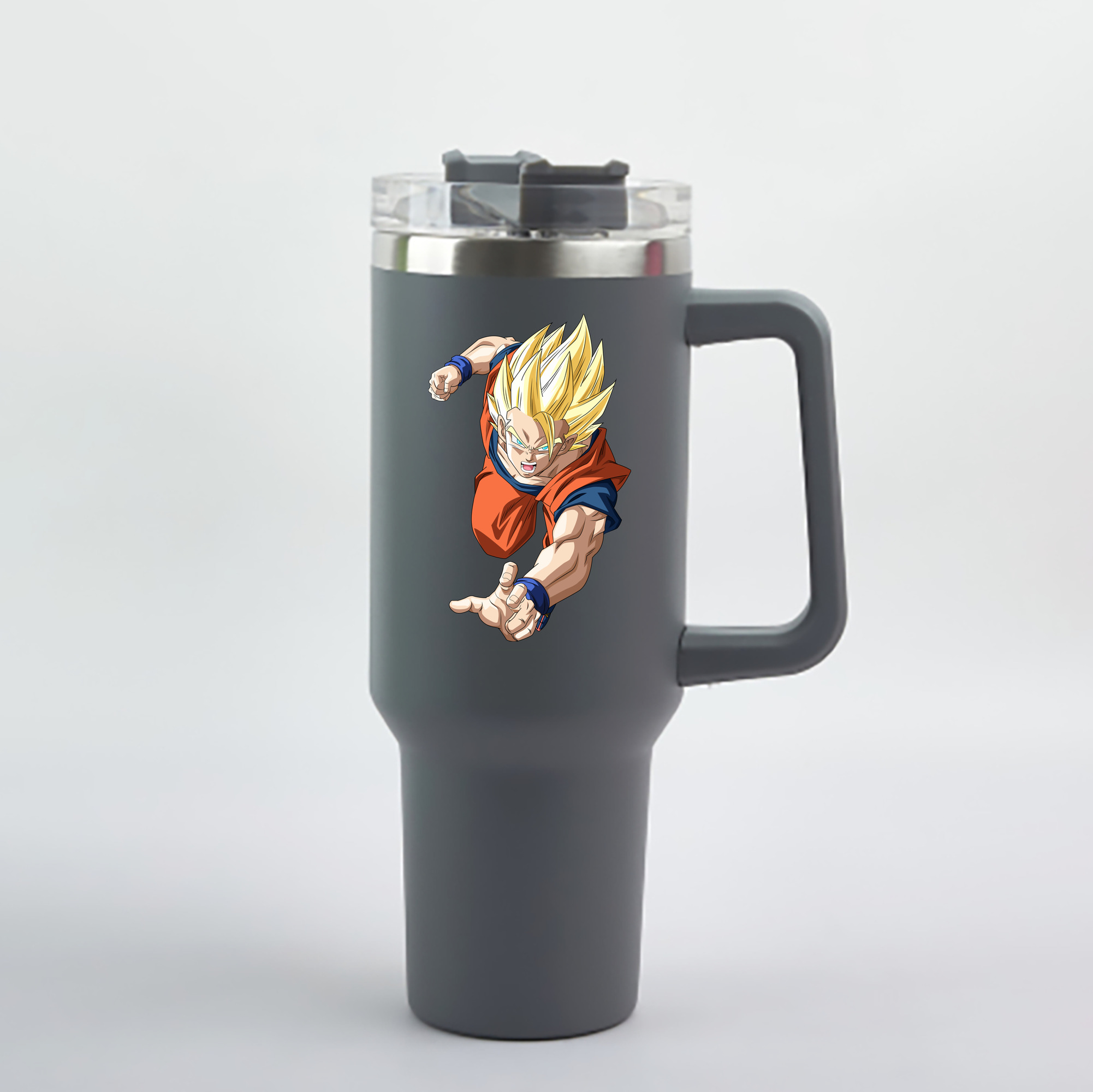 （画像用） ドラゴンボール 孫 悟飯（そんごはん）DRAGON BALL Son Gohan 1200mL車用タンブラー - クリスタルステッカー（プラスチックストロー付き）