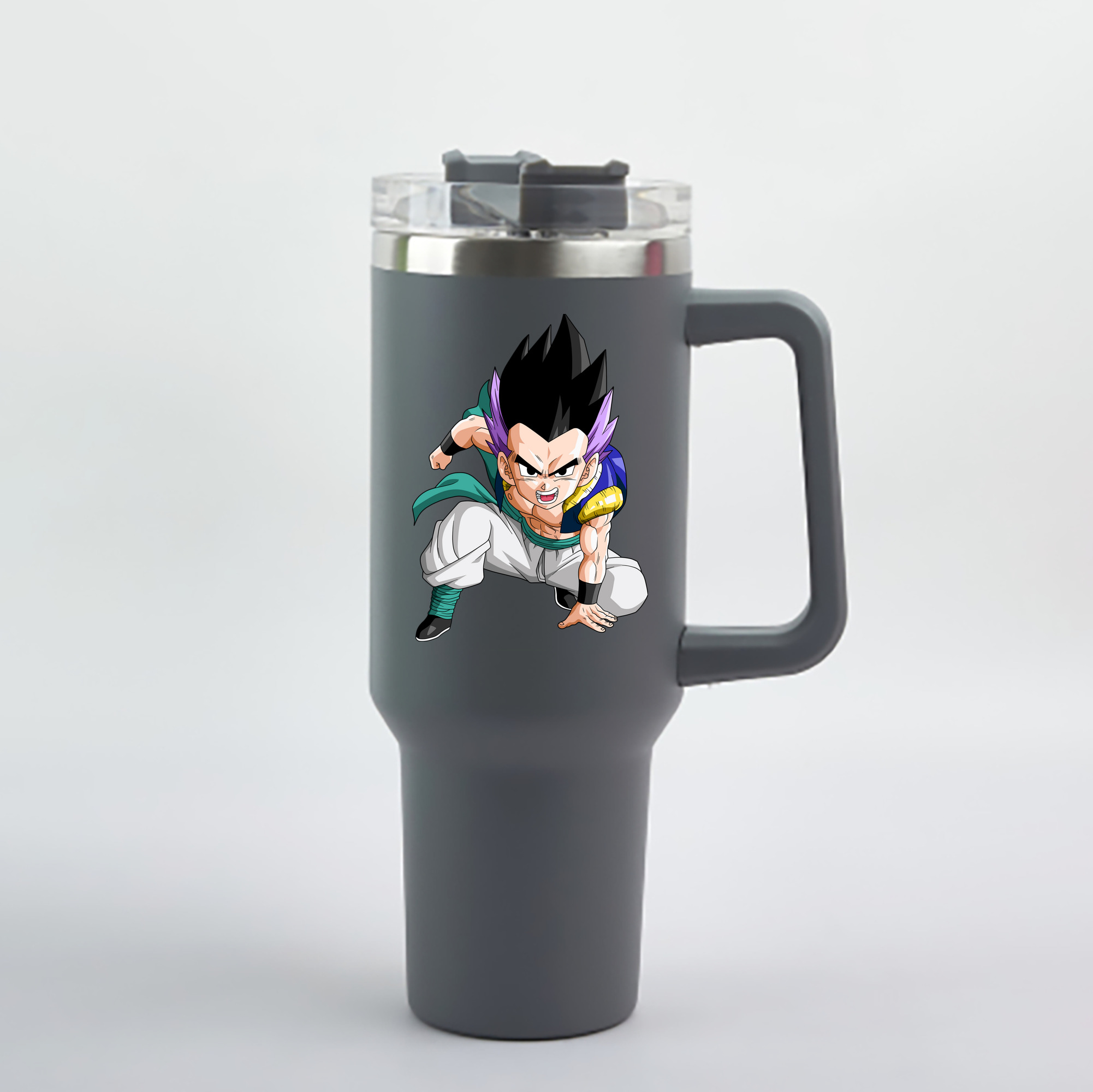 （画像用） ドラゴンボール 孫 悟飯（そんごはん）DRAGON BALL Son Gohan 1200mL車用タンブラー - クリスタルステッカー（プラスチックストロー付き）