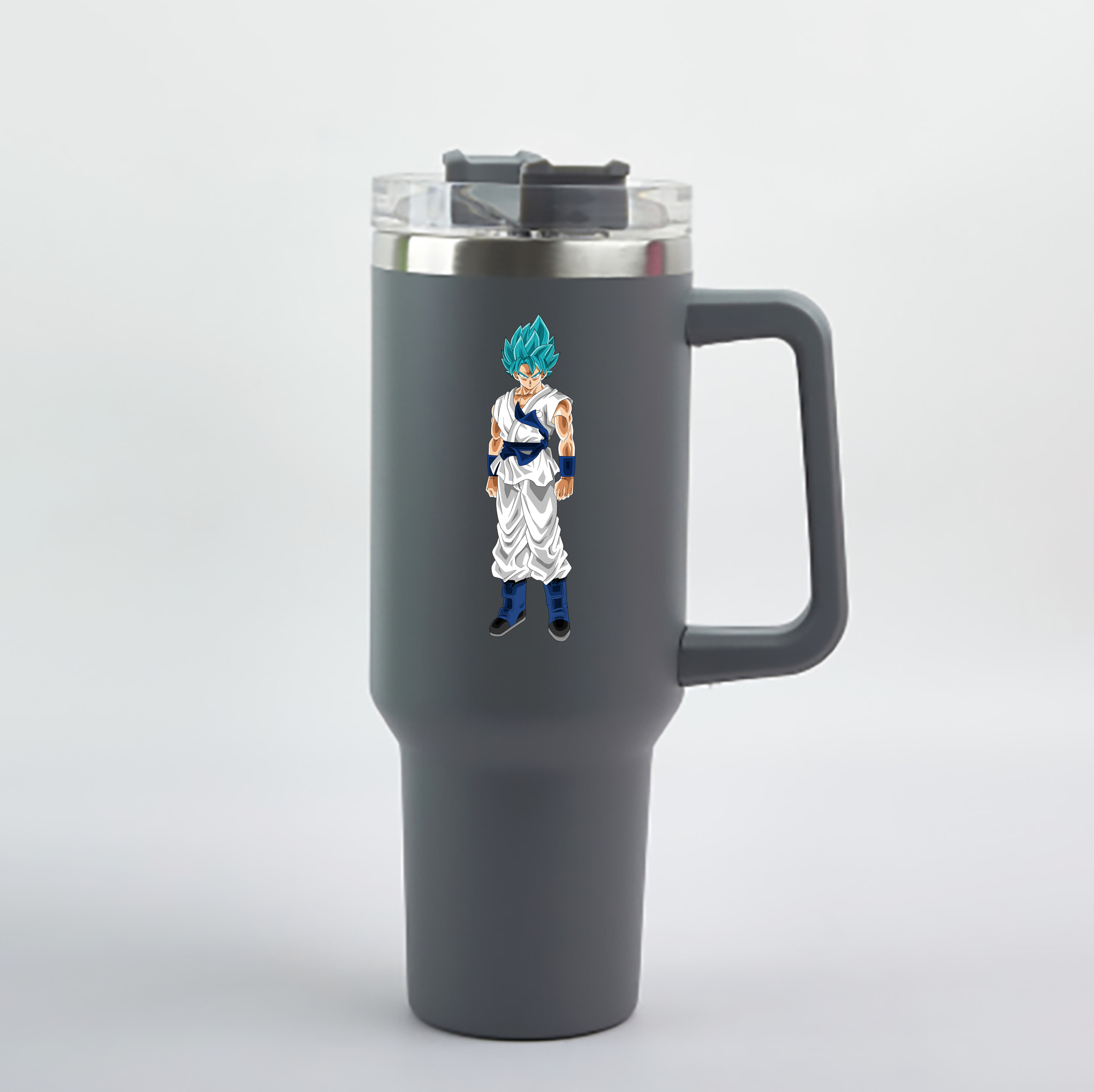 （画像用） ドラゴンボール 孫 悟飯（そんごはん）DRAGON BALL Son Gohan 1200mL車用タンブラー - クリスタルステッカー（プラスチックストロー付き）