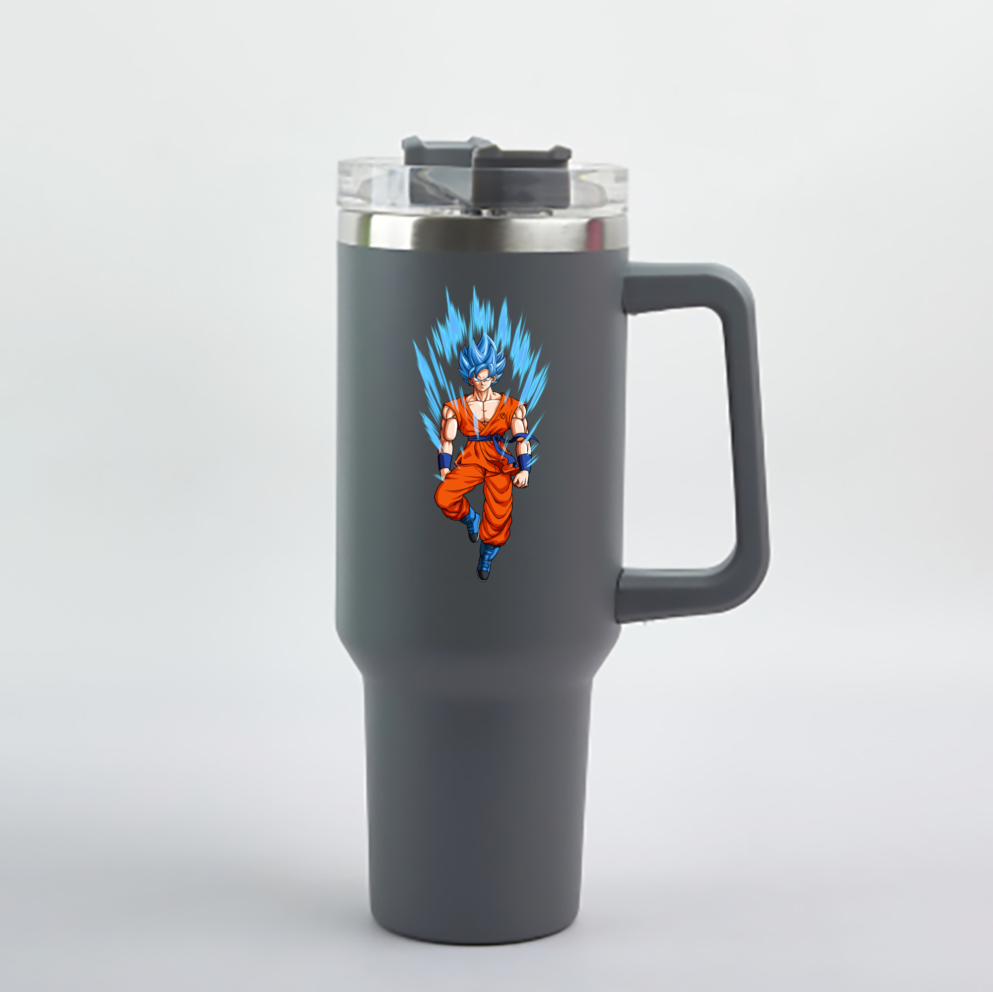 （画像用） ドラゴンボール 孫 悟飯（そんごはん）DRAGON BALL Son Gohan 1200mL車用タンブラー - クリスタルステッカー（プラスチックストロー付き）
