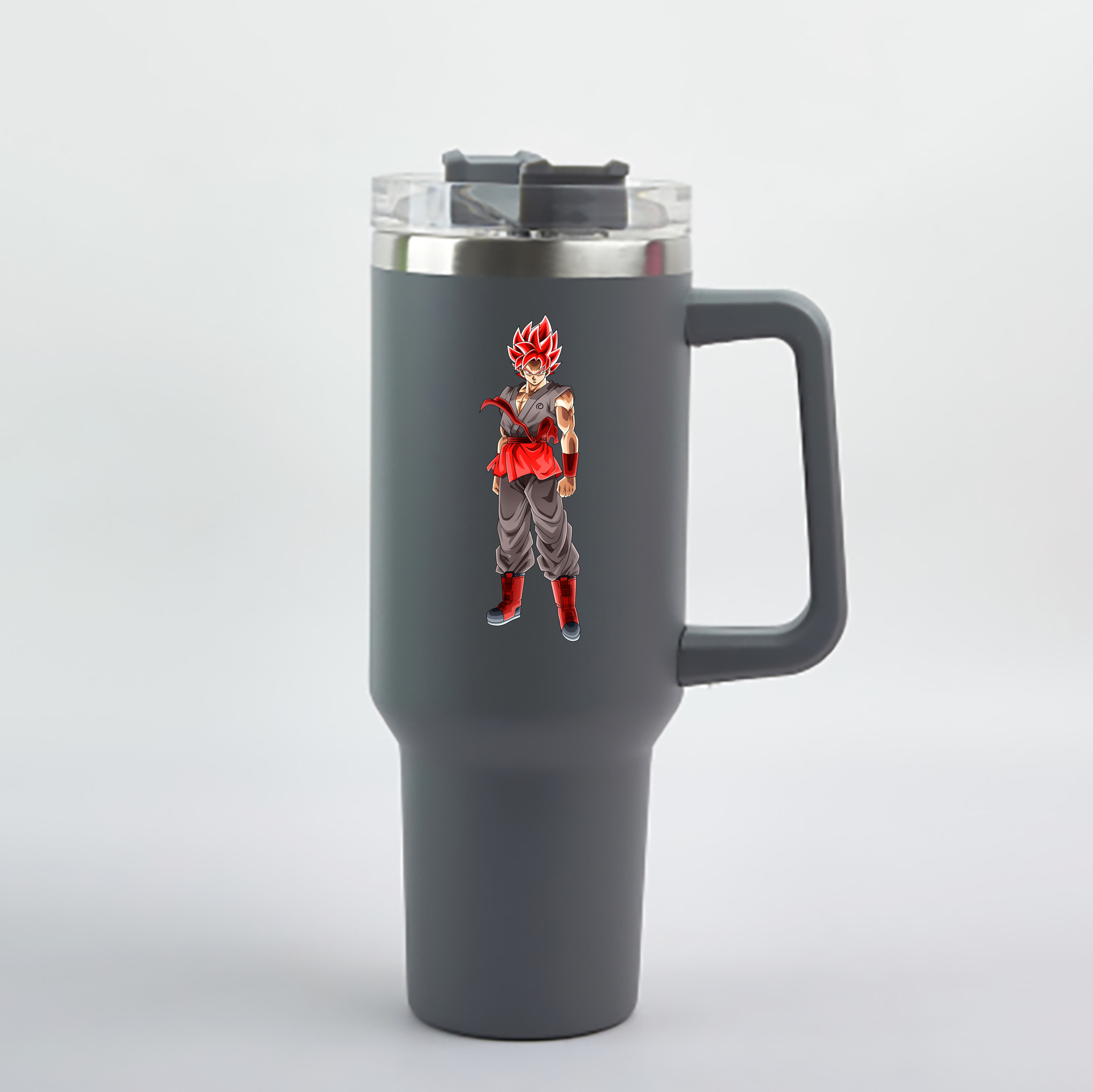 （画像用） ドラゴンボール 孫 悟飯（そんごはん）DRAGON BALL Son Gohan 1200mL車用タンブラー - クリスタルステッカー（プラスチックストロー付き）