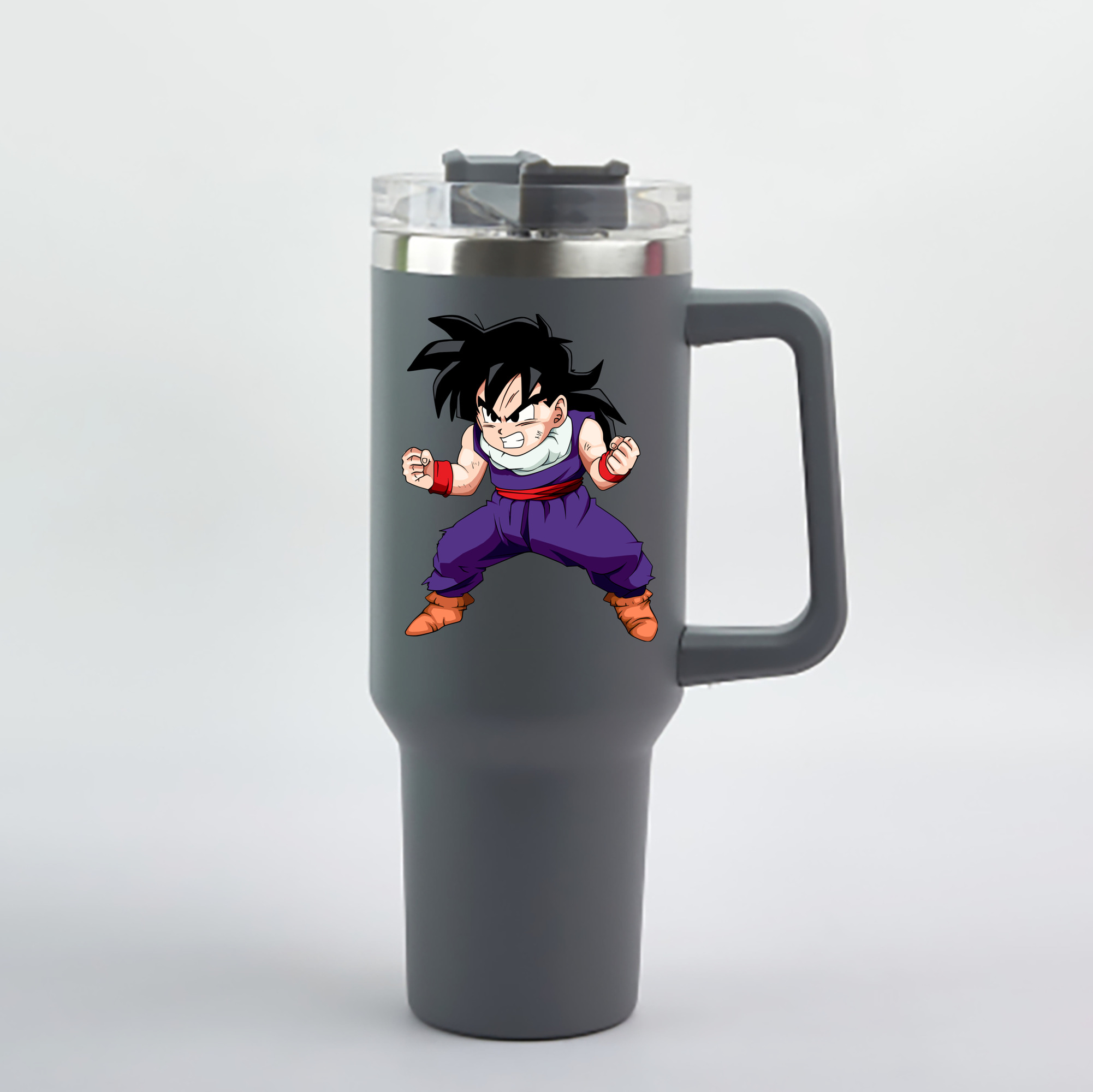 （画像用） ドラゴンボール 孫 悟飯（そんごはん）DRAGON BALL Son Gohan 1200mL車用タンブラー - クリスタルステッカー（プラスチックストロー付き）