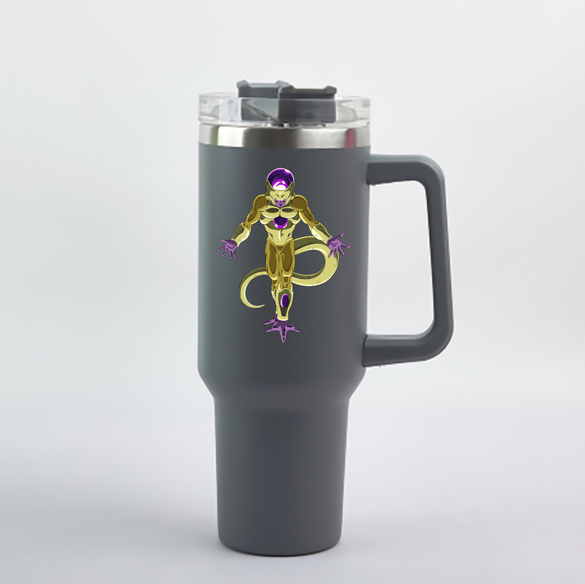 （画像用） ドラゴンボール フリーザ DRAGON BALL Frieza 1200mL車用タンブラー - クリスタルステッカー（プラスチックストロー付き）