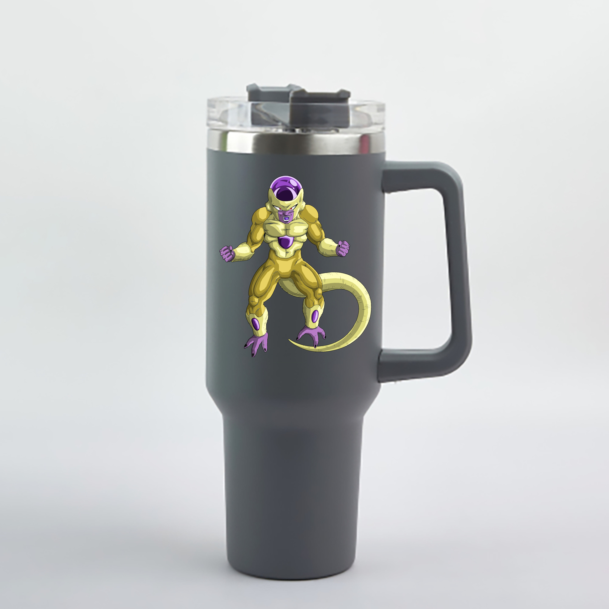 （画像用） ドラゴンボール フリーザ DRAGON BALL Frieza 1200mL車用タンブラー - クリスタルステッカー（プラスチックストロー付き）