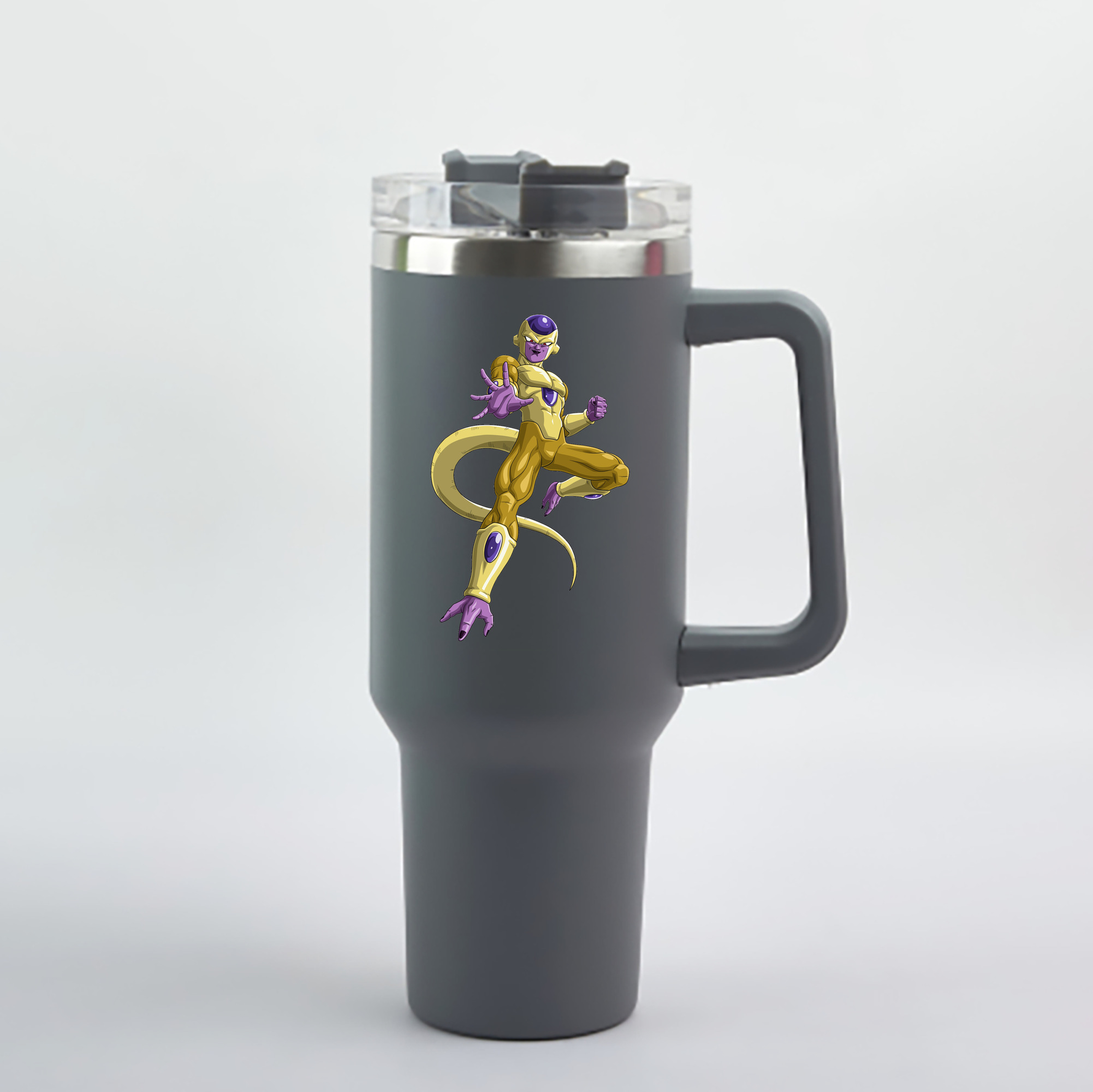 （画像用） ドラゴンボール フリーザ DRAGON BALL Frieza 1200mL車用タンブラー - クリスタルステッカー（プラスチックストロー付き）