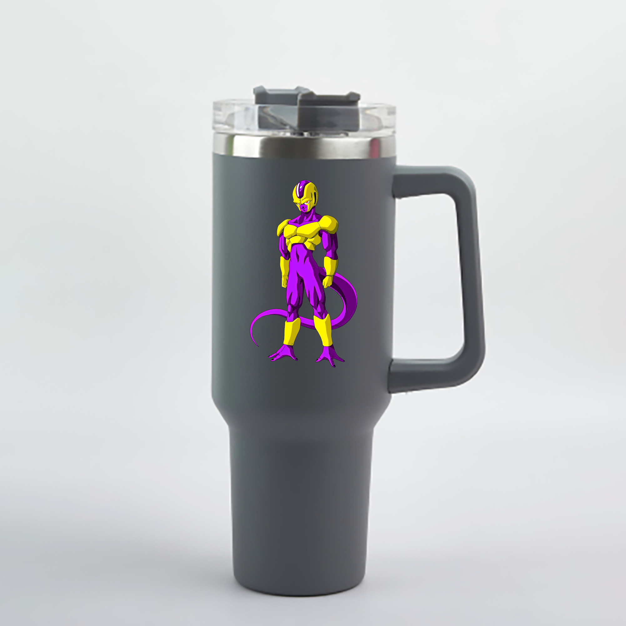 （画像用） ドラゴンボール フリーザ DRAGON BALL Frieza 1200mL車用タンブラー - クリスタルステッカー（プラスチックストロー付き）