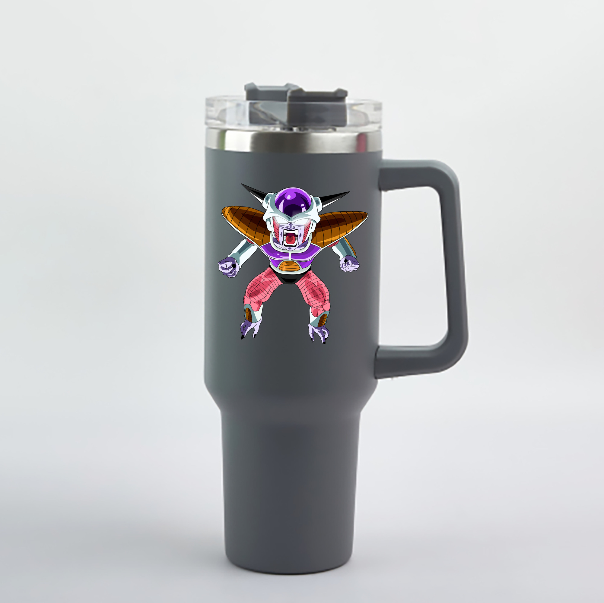 （画像用） ドラゴンボール フリーザ DRAGON BALL Frieza 1200mL車用タンブラー - クリスタルステッカー（プラスチックストロー付き）