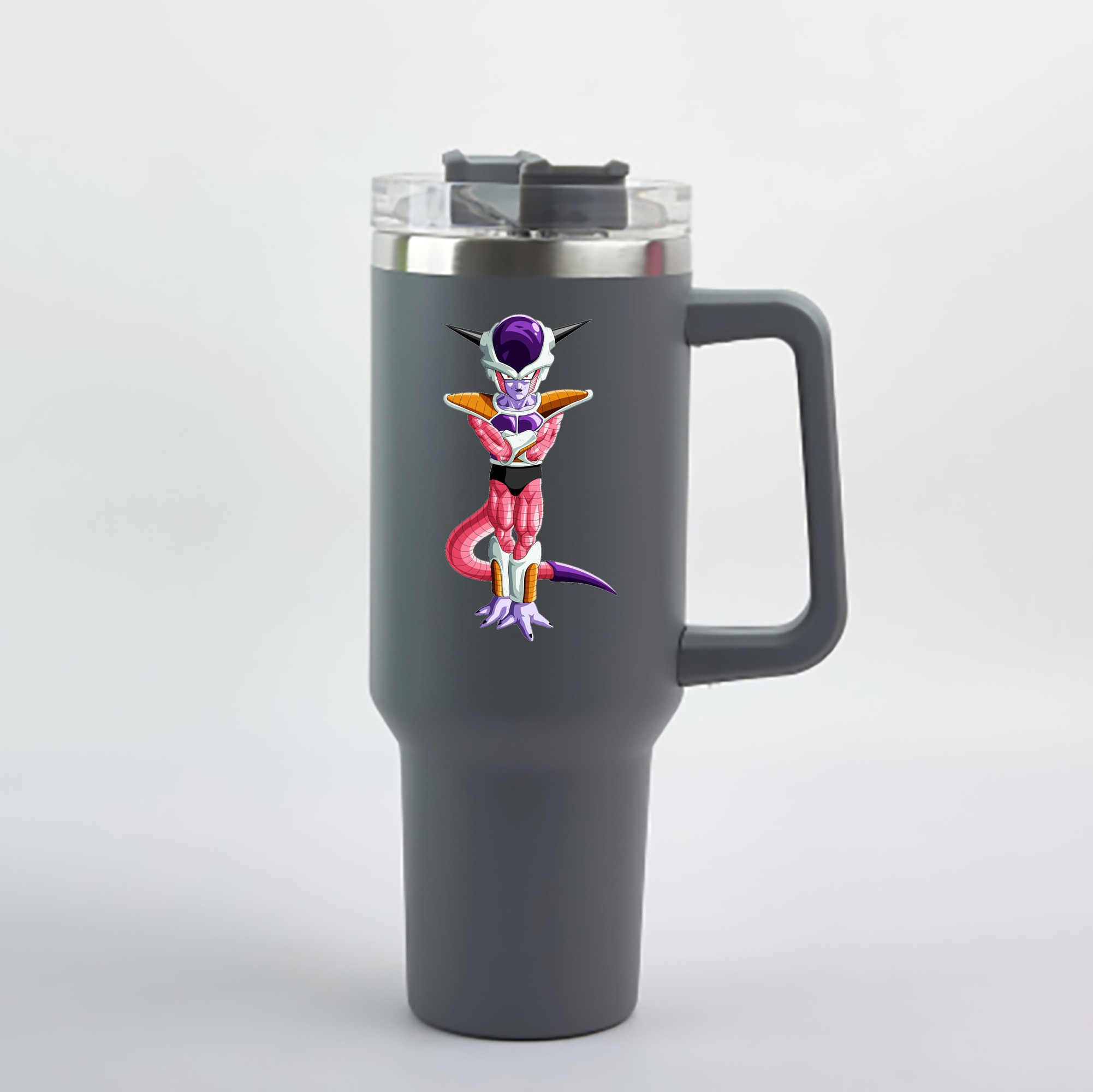 （画像用） ドラゴンボール フリーザ DRAGON BALL Frieza 1200mL車用タンブラー - クリスタルステッカー（プラスチックストロー付き）