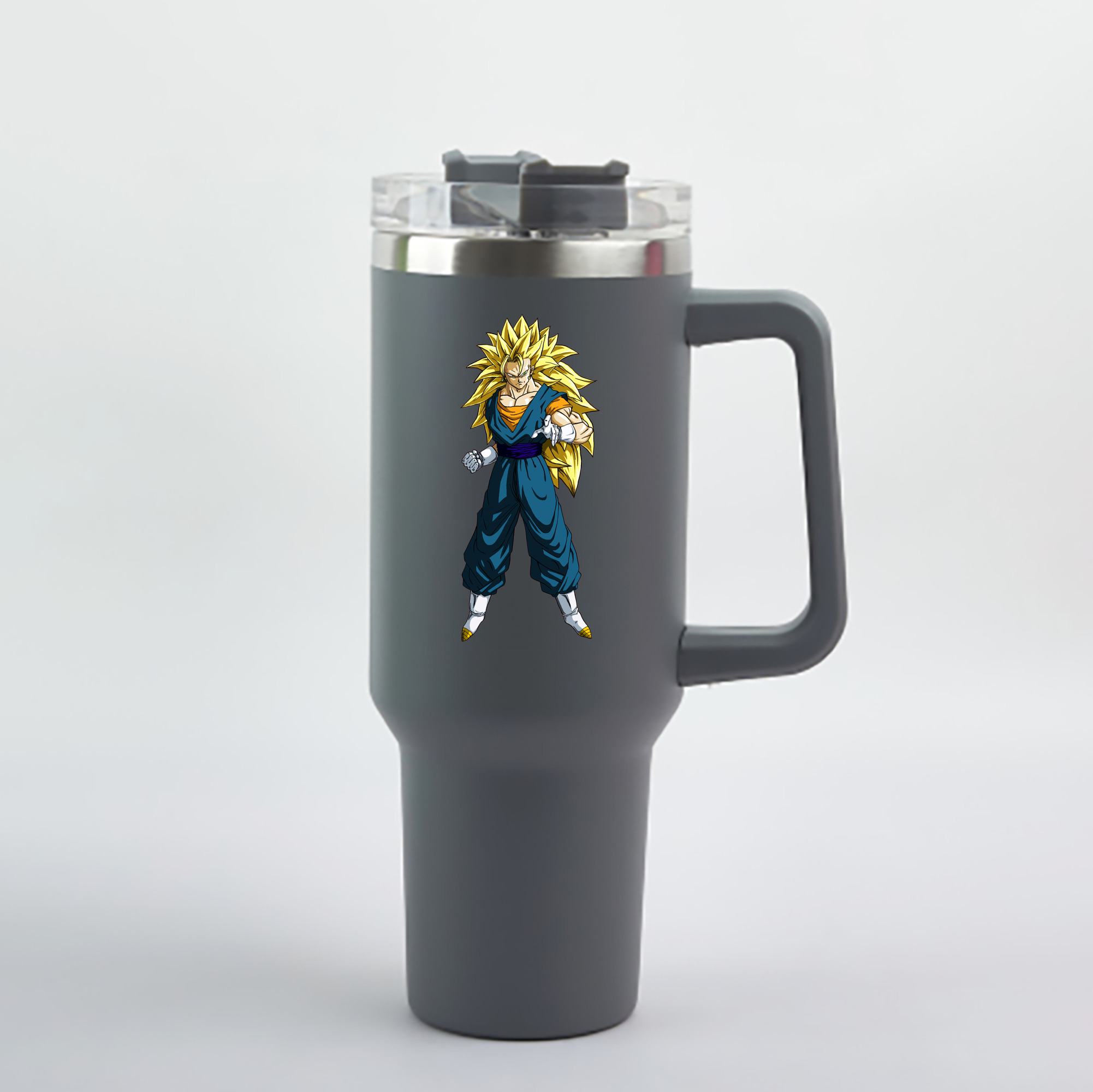 （画像用） ドラゴンボール ベジット DRAGON BALL Vegetto 1200mL車用タンブラー - クリスタルステッカー（プラスチックストロー付き）