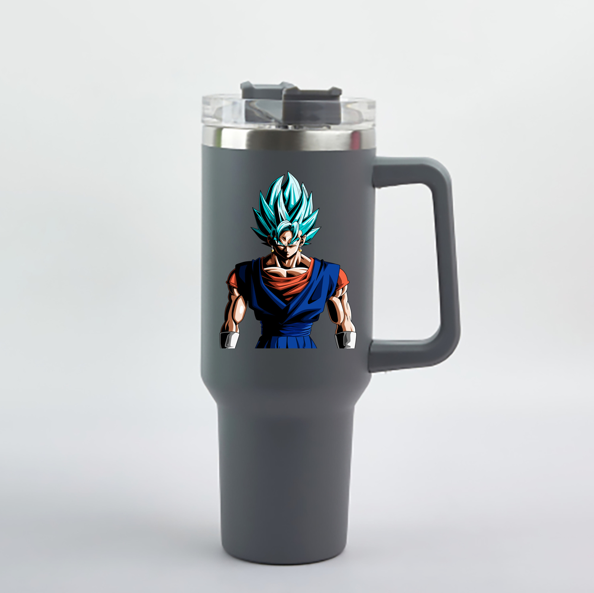 （画像用） ドラゴンボール ベジット DRAGON BALL Vegetto 1200mL車用タンブラー - クリスタルステッカー（プラスチックストロー付き）