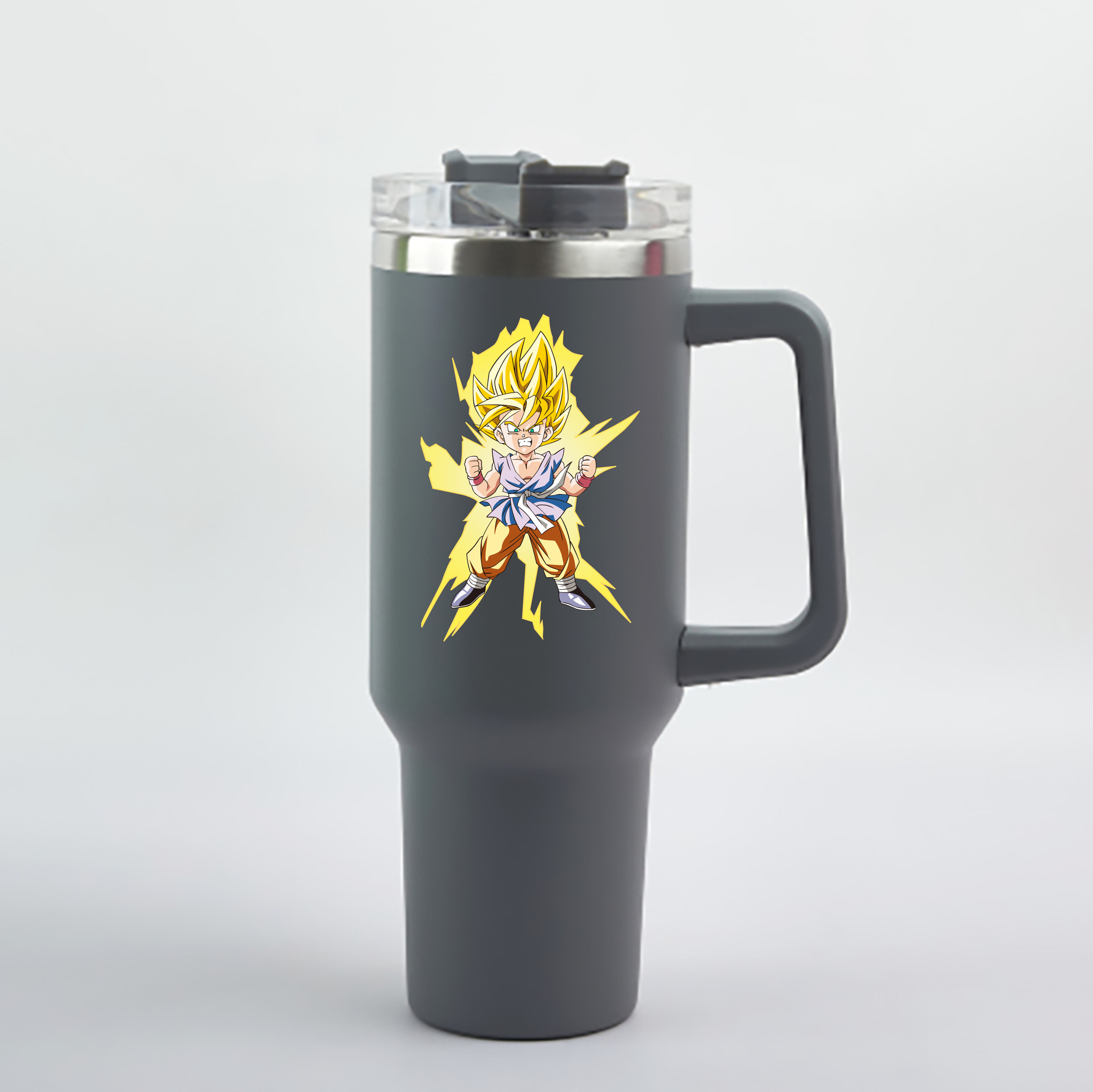（画像用） ドラゴンボール ベジット DRAGON BALL Vegetto 1200mL車用タンブラー - クリスタルステッカー（プラスチックストロー付き）