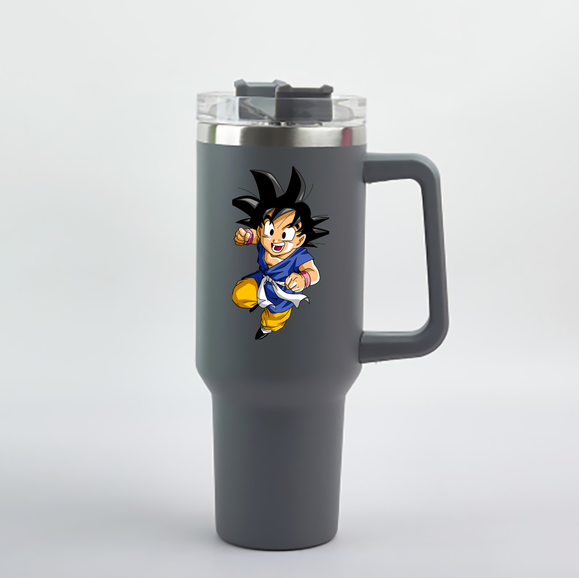 （画像用） ドラゴンボール 孫悟天 そん ごてん DRAGON BALL Son Goten 1200mL車用タンブラー - クリスタルステッカー（プラスチックストロー付き）