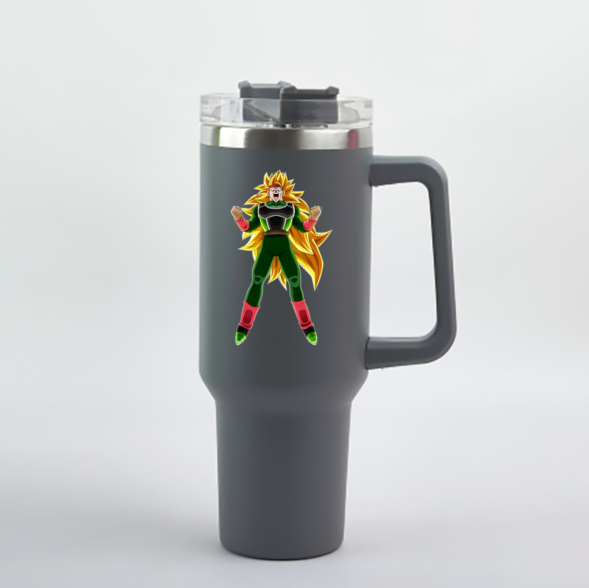 （画像用） ドラゴンボール ブロリー DRAGON BALL Broli 1200mL車用タンブラー - クリスタルステッカー（プラスチックストロー付き）