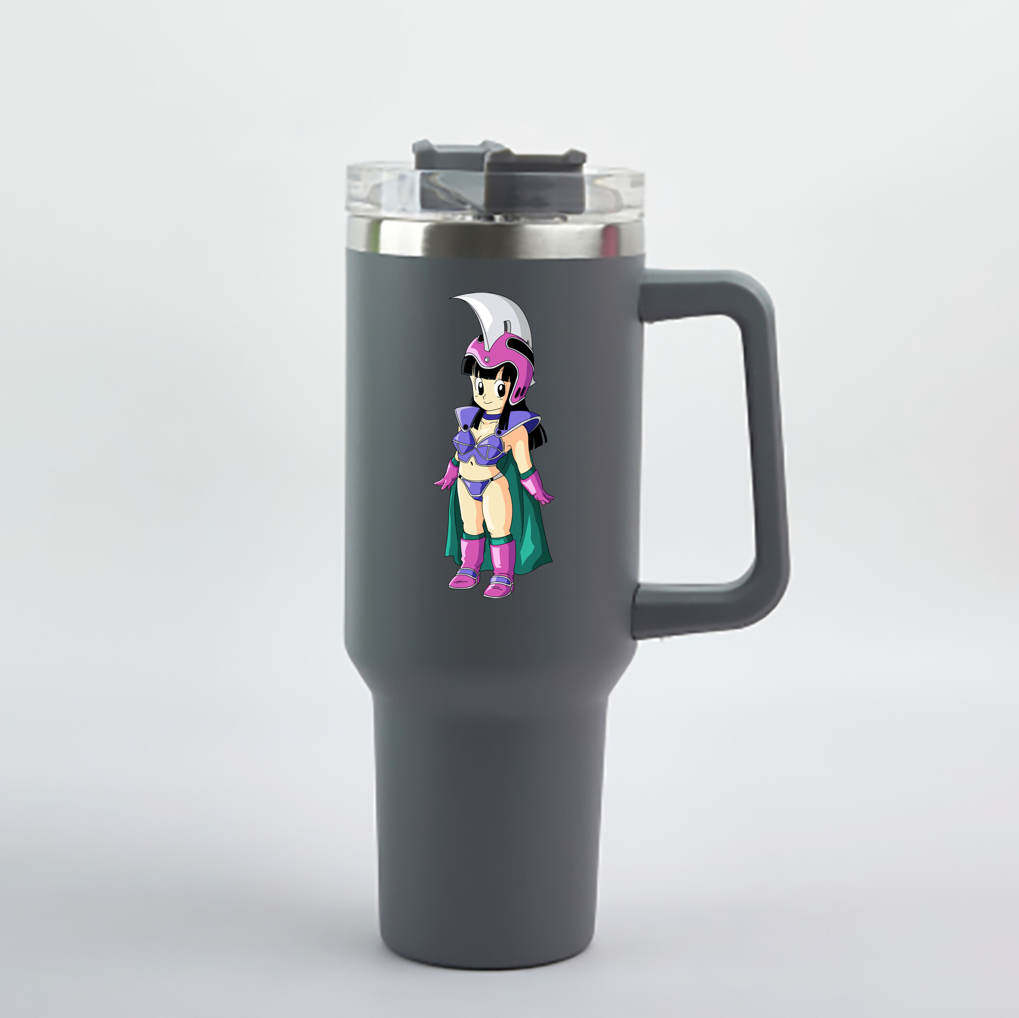 （画像用） ドラゴンボール チチ DRAGON BALL Chichi 1200mL車用タンブラー - クリスタルステッカー（プラスチックストロー付き）