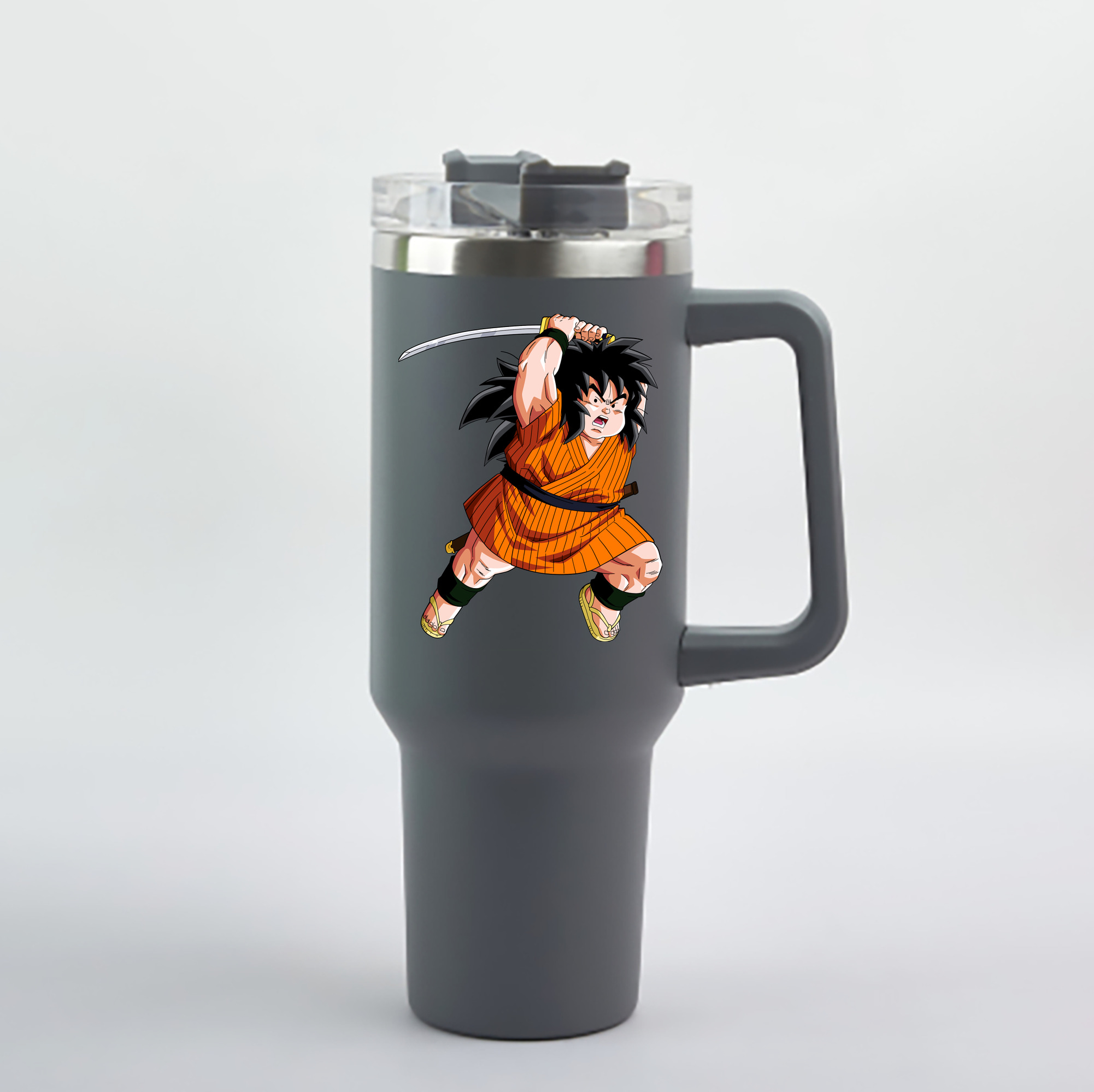 （画像用） ドラゴンボール やじろべえ DRAGON BALL Yajirobe 1200mL車用タンブラー - クリスタルステッカー（プラスチックストロー付き）