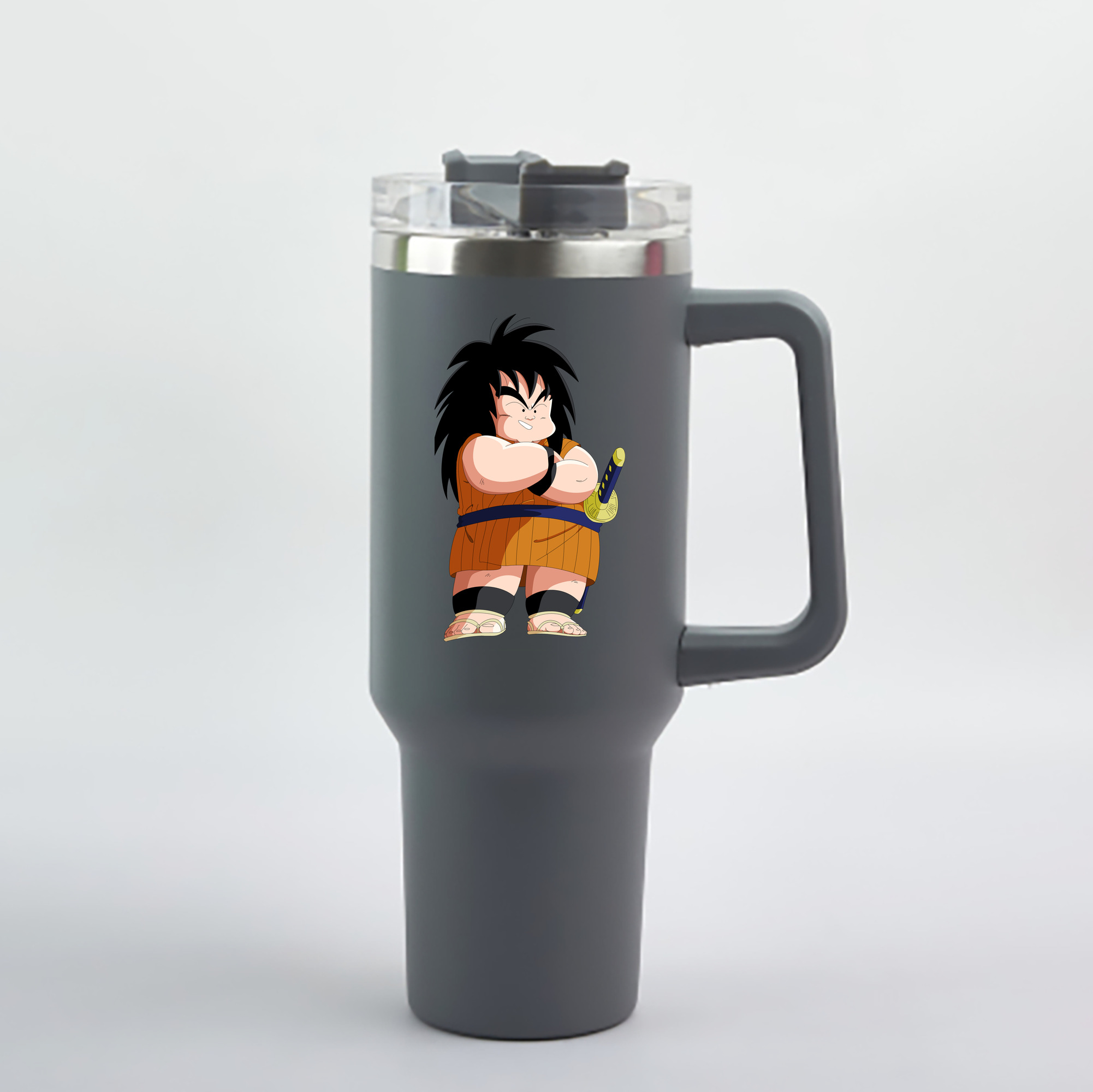 （画像用） ドラゴンボール やじろべえ DRAGON BALL Yajirobe 1200mL車用タンブラー - クリスタルステッカー（プラスチックストロー付き）