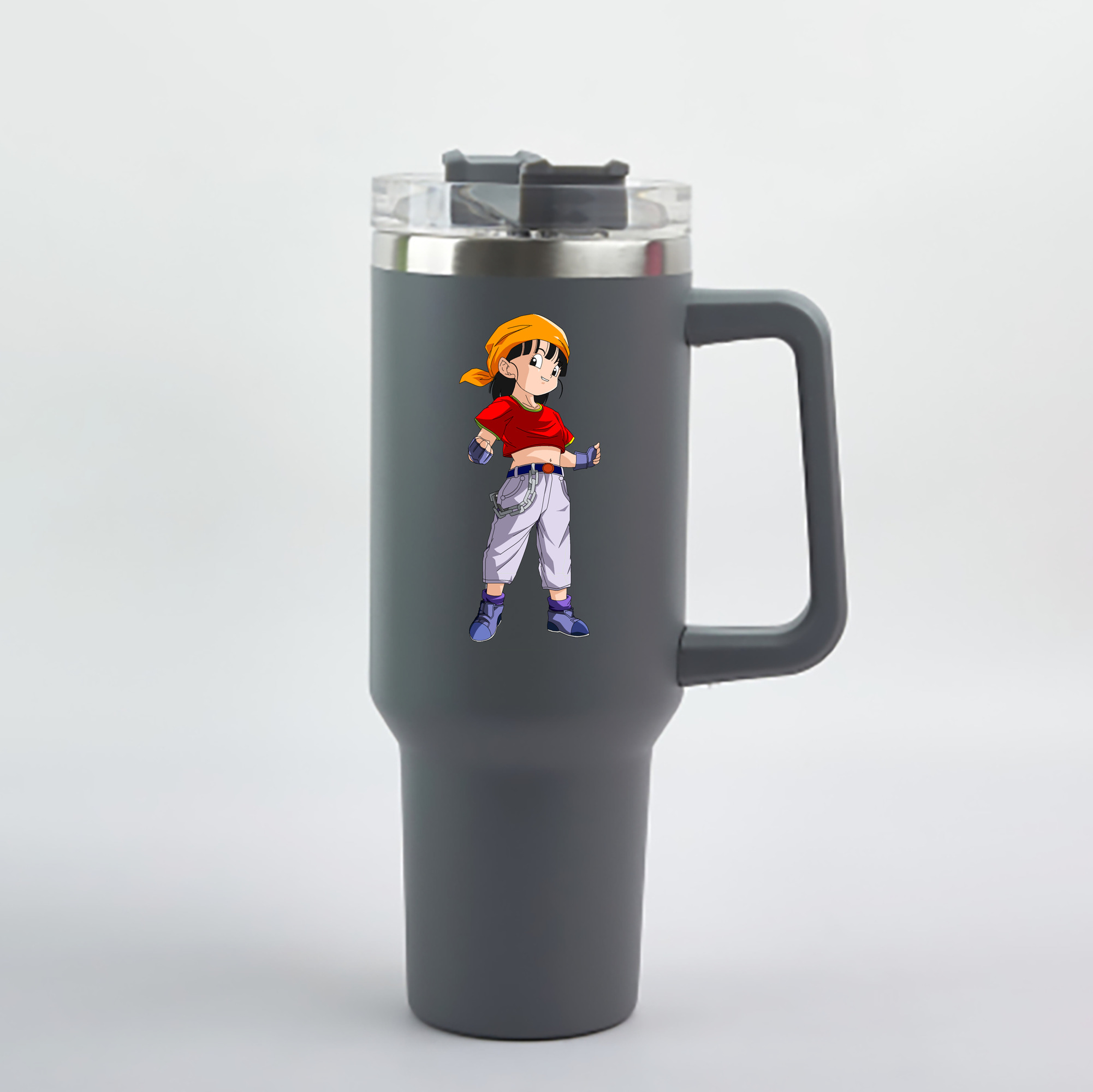 （画像用） ドラゴンボール パン DRAGON BALL Pan 1200mL車用タンブラー - クリスタルステッカー（プラスチックストロー付き）