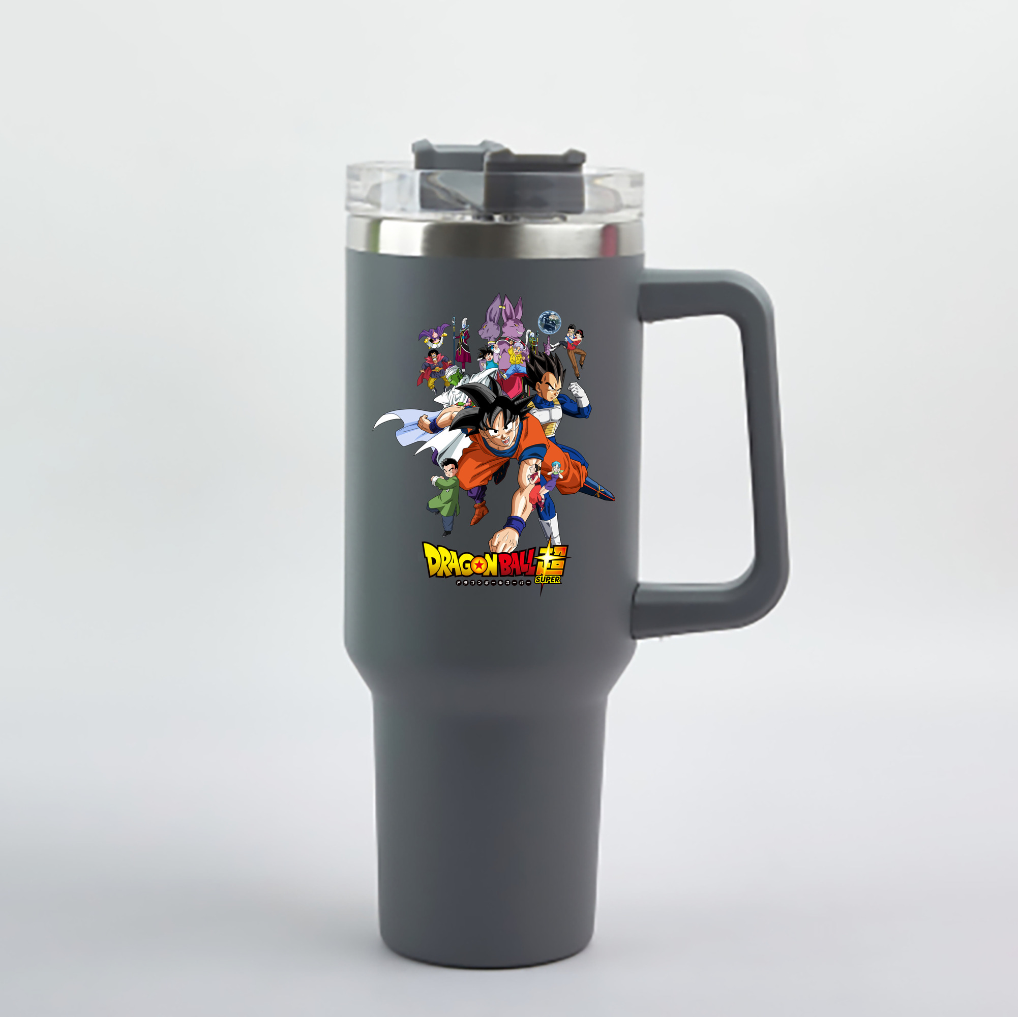 （画像用） ドラゴンボール DRAGON BALL 1200mL車用タンブラー - クリスタルステッカー（プラスチックストロー付き）