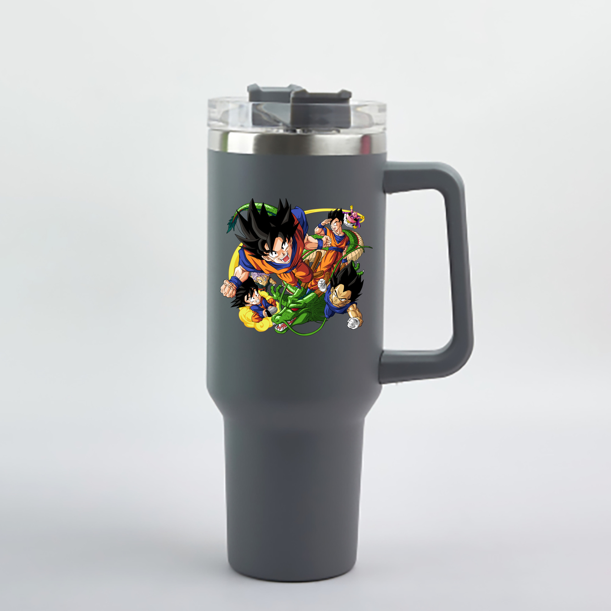 （画像用） ドラゴンボール DRAGON BALL 1200mL車用タンブラー - クリスタルステッカー（プラスチックストロー付き）