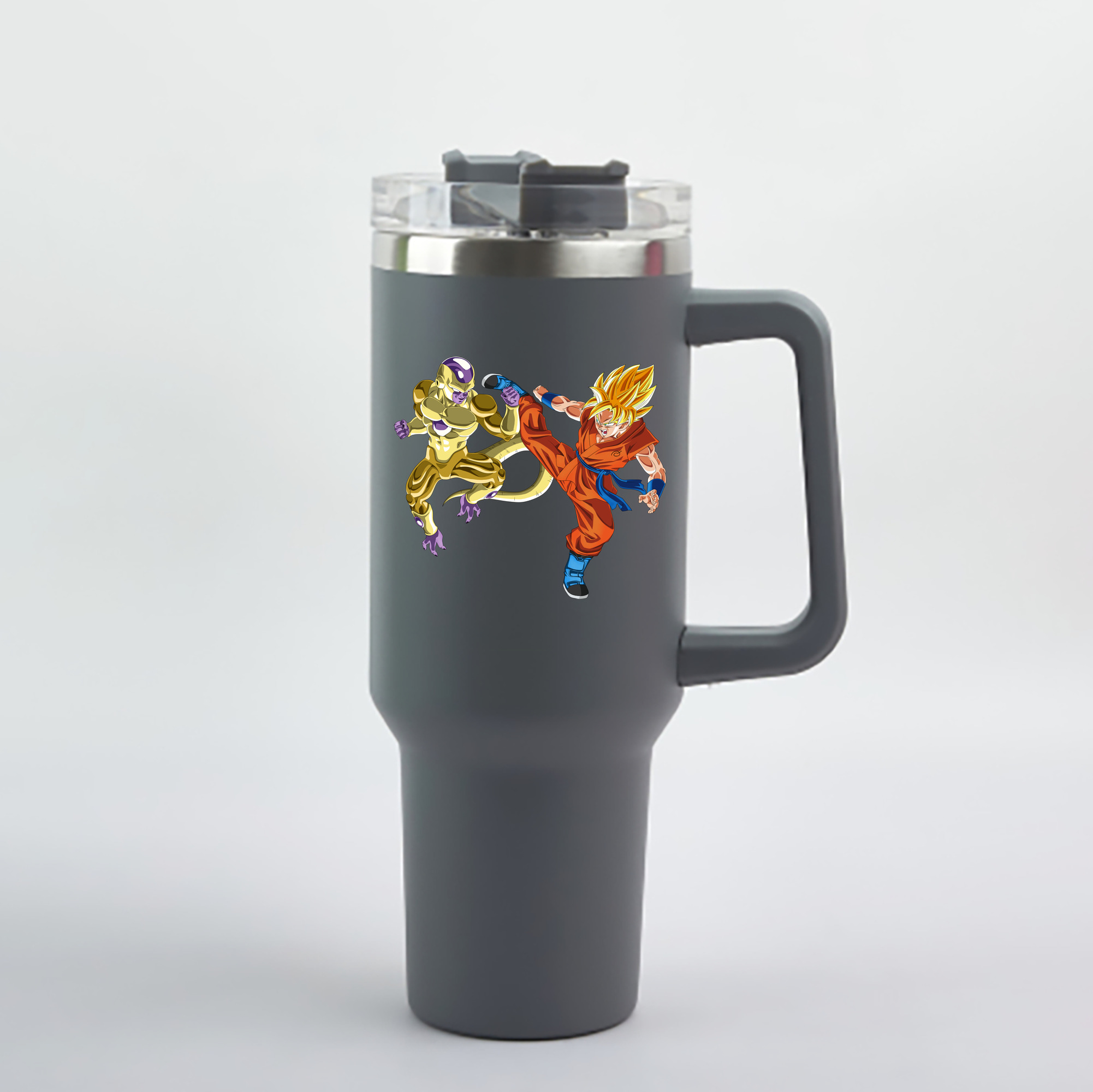 （画像用） ドラゴンボール DRAGON BALL 1200mL車用タンブラー - クリスタルステッカー（プラスチックストロー付き）