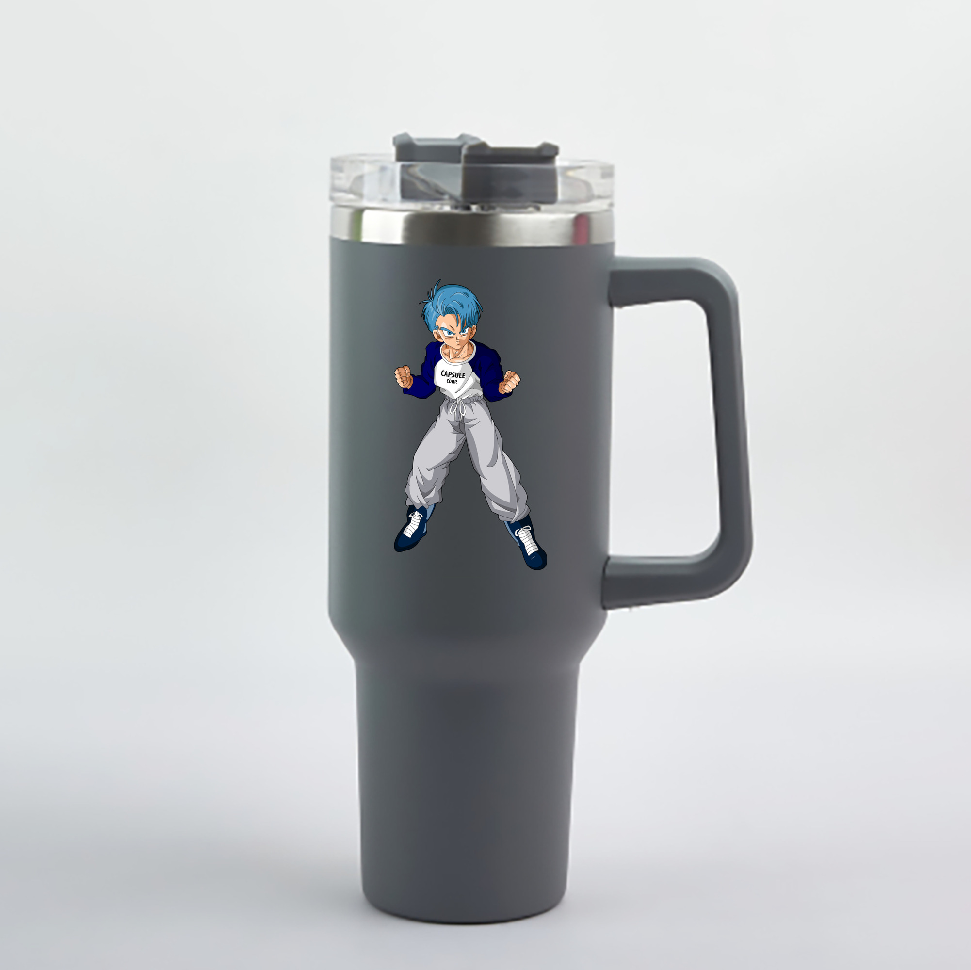 （画像用） ドラゴンボール DRAGON BALL 1200mL車用タンブラー - クリスタルステッカー（プラスチックストロー付き）