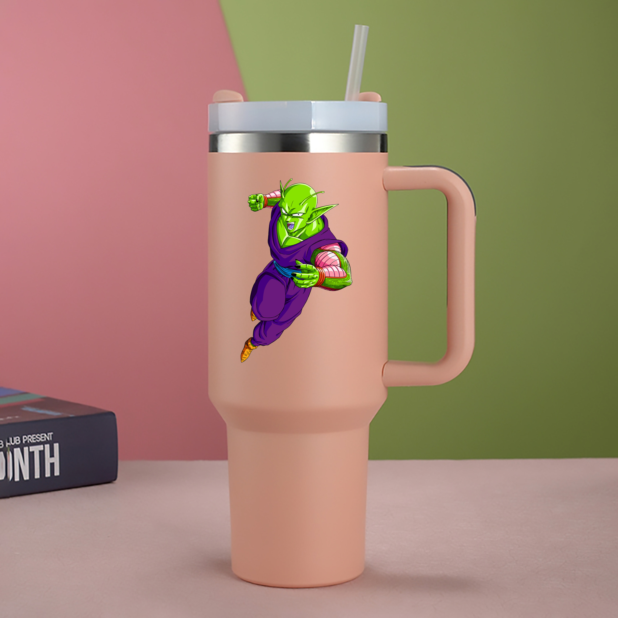 （画像用） ドラゴンボール ピッコロ DRAGON BALL Piccolo 1200mL車用タンブラー - クリスタルステッカー（プラスチックストロー付き）