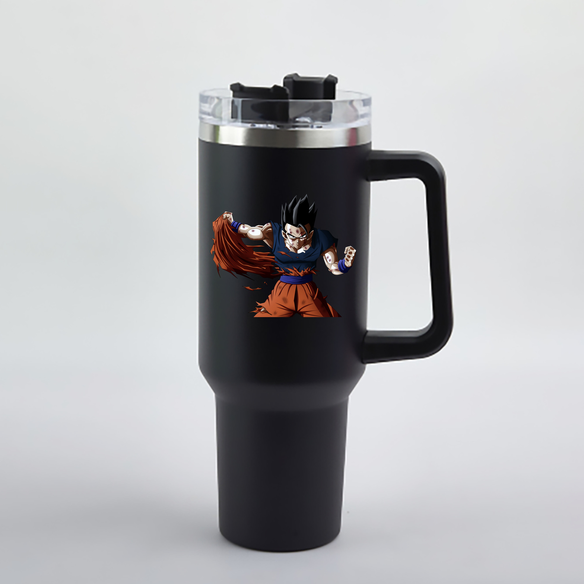 （画像用） ドラゴンボール ベジータ四世（Bejīta Yonsei）DRAGON BALL Vegeta IV 1200mL車用タンブラー - クリスタルステッカー（プラスチックストロー付き）