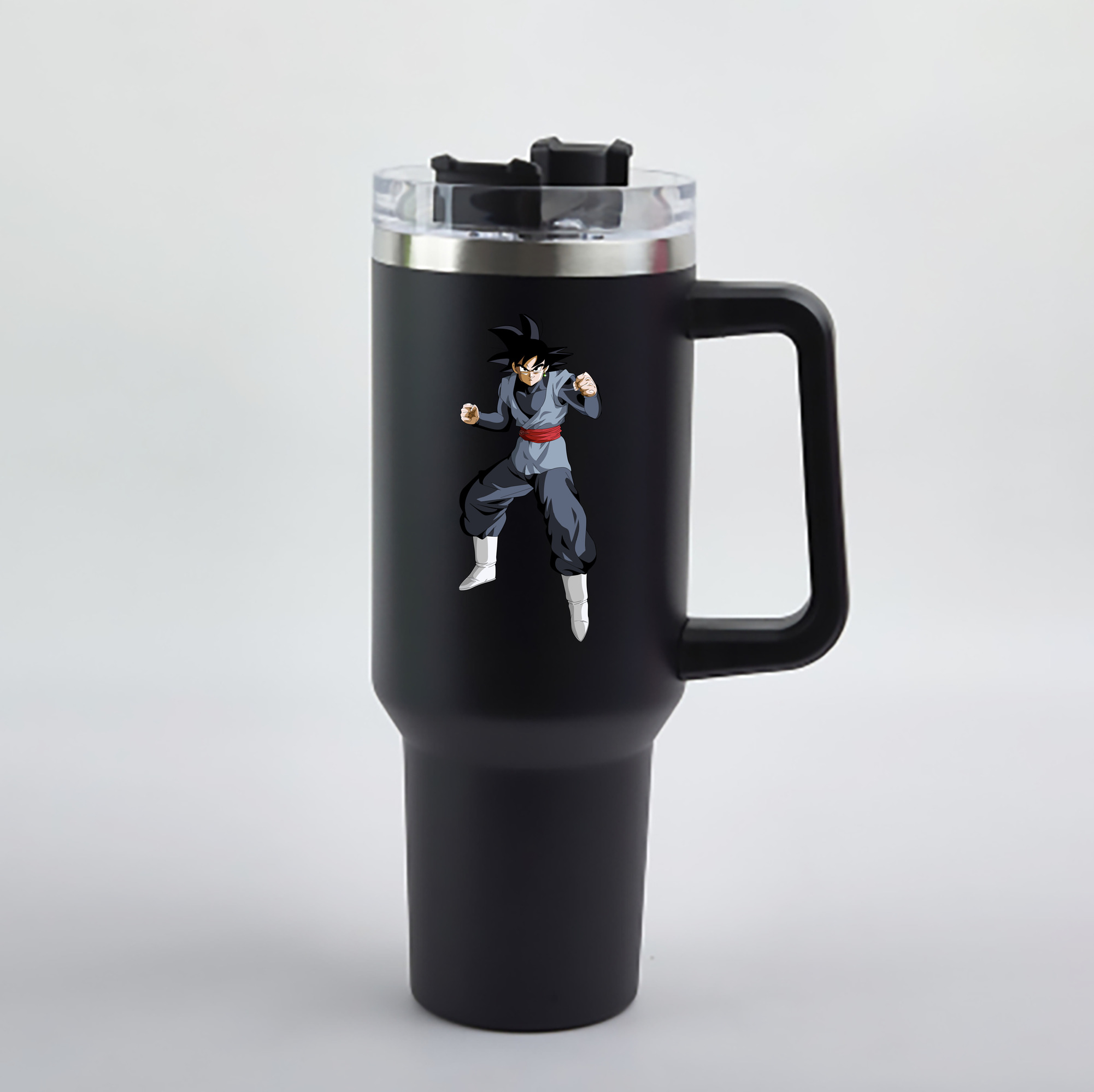 （画像用） ドラゴンボール ベジータ四世（Bejīta Yonsei）DRAGON BALL Vegeta IV 1200mL車用タンブラー - クリスタルステッカー（プラスチックストロー付き）