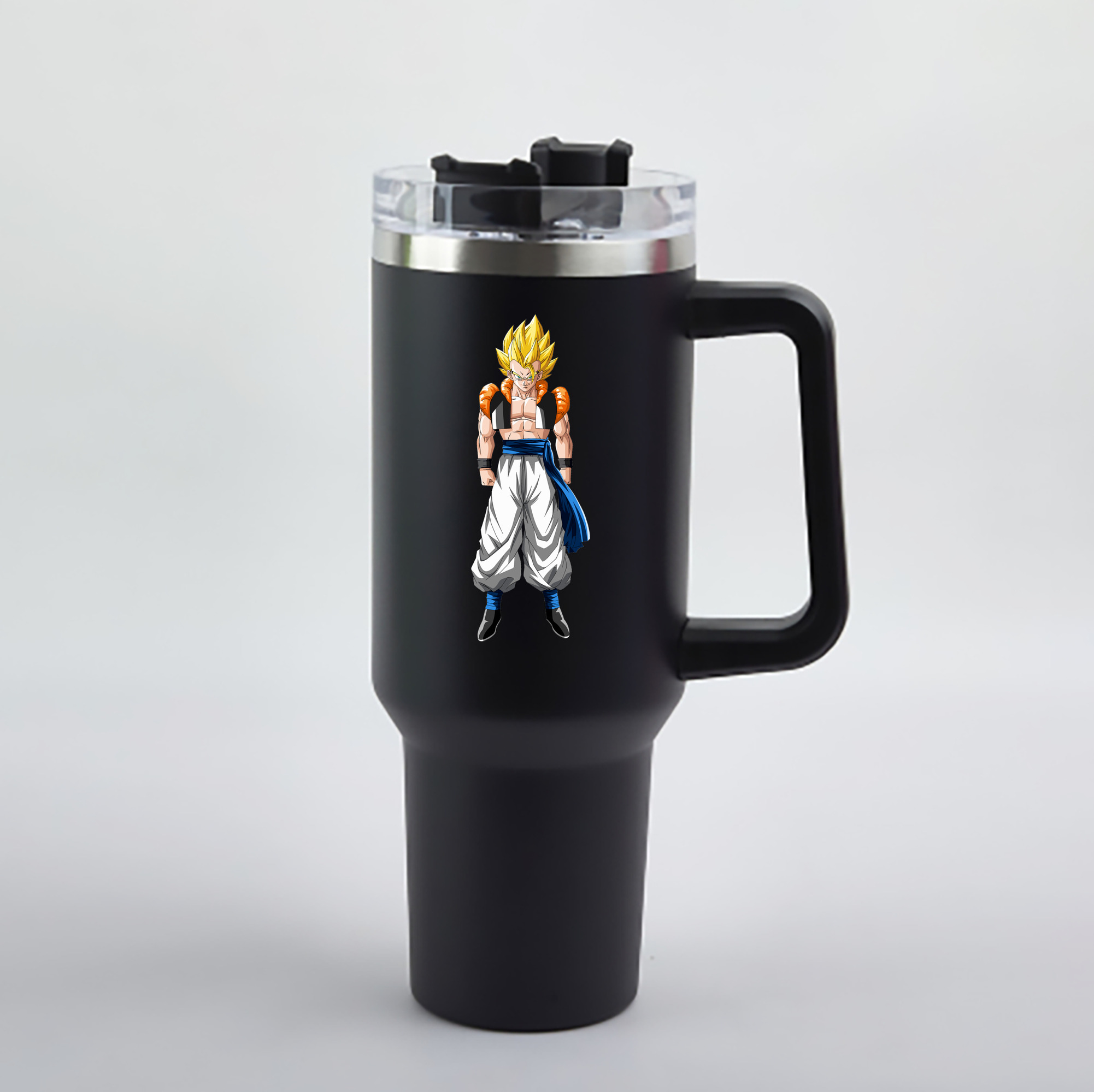 （画像用） ドラゴンボール ベジータ四世（Bejīta Yonsei）DRAGON BALL Vegeta IV 1200mL車用タンブラー - クリスタルステッカー（プラスチックストロー付き）