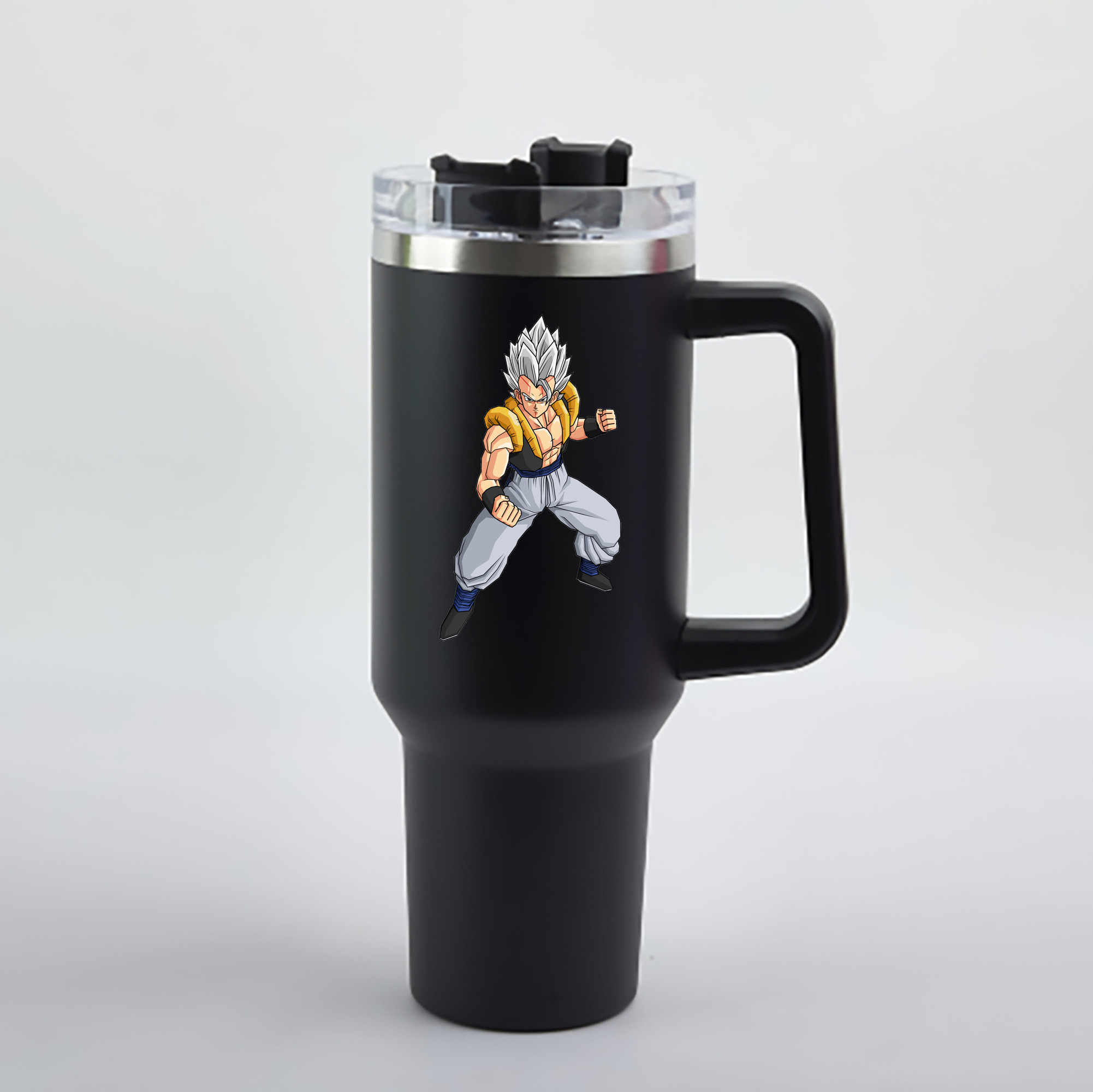 （画像用） ドラゴンボール ベジータ四世（Bejīta Yonsei）DRAGON BALL Vegeta IV 1200mL車用タンブラー - クリスタルステッカー（プラスチックストロー付き）
