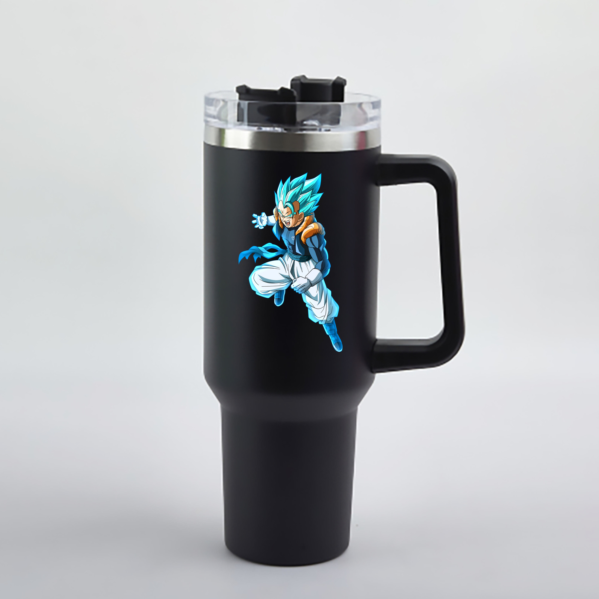 （画像用） ドラゴンボール ベジータ四世（Bejīta Yonsei）DRAGON BALL Vegeta IV 1200mL車用タンブラー - クリスタルステッカー（プラスチックストロー付き）