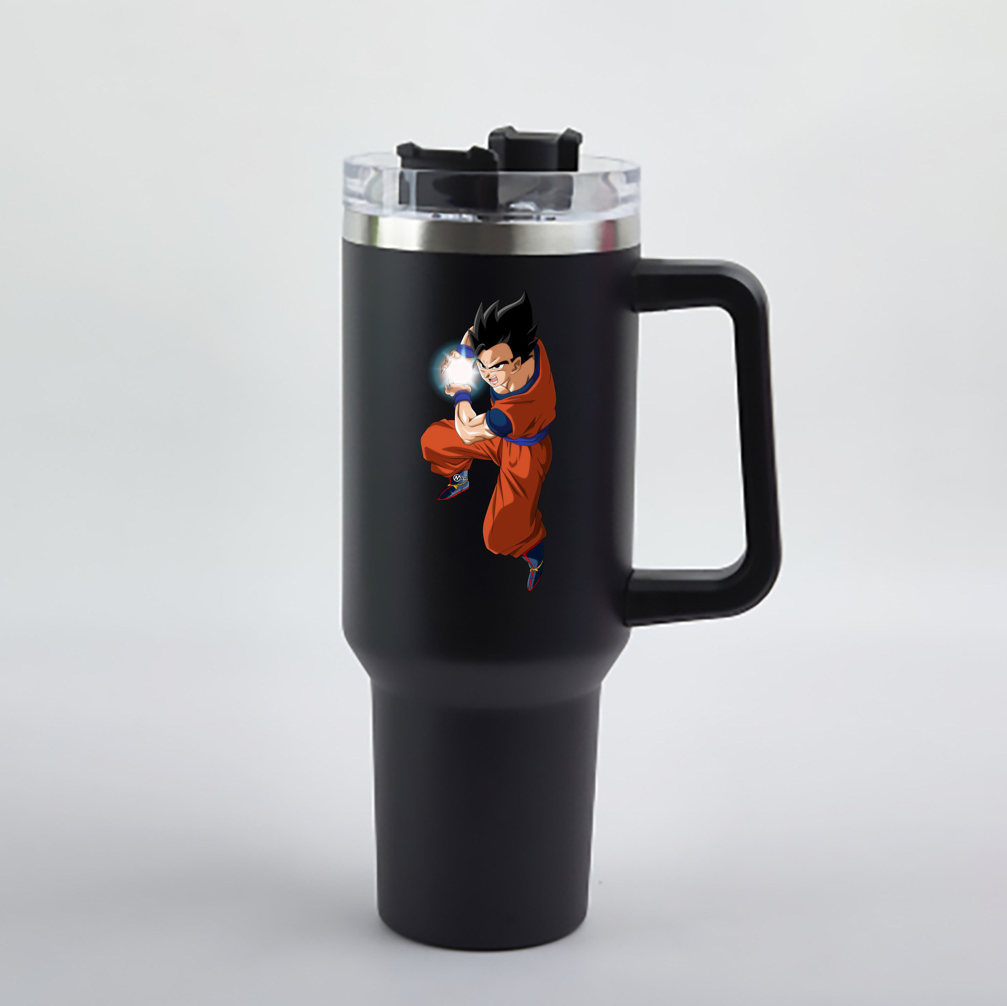 （画像用） ドラゴンボール 孫 悟飯（そんごはん）DRAGON BALL Son Gohan 1200mL車用タンブラー - クリスタルステッカー（プラスチックストロー付き）