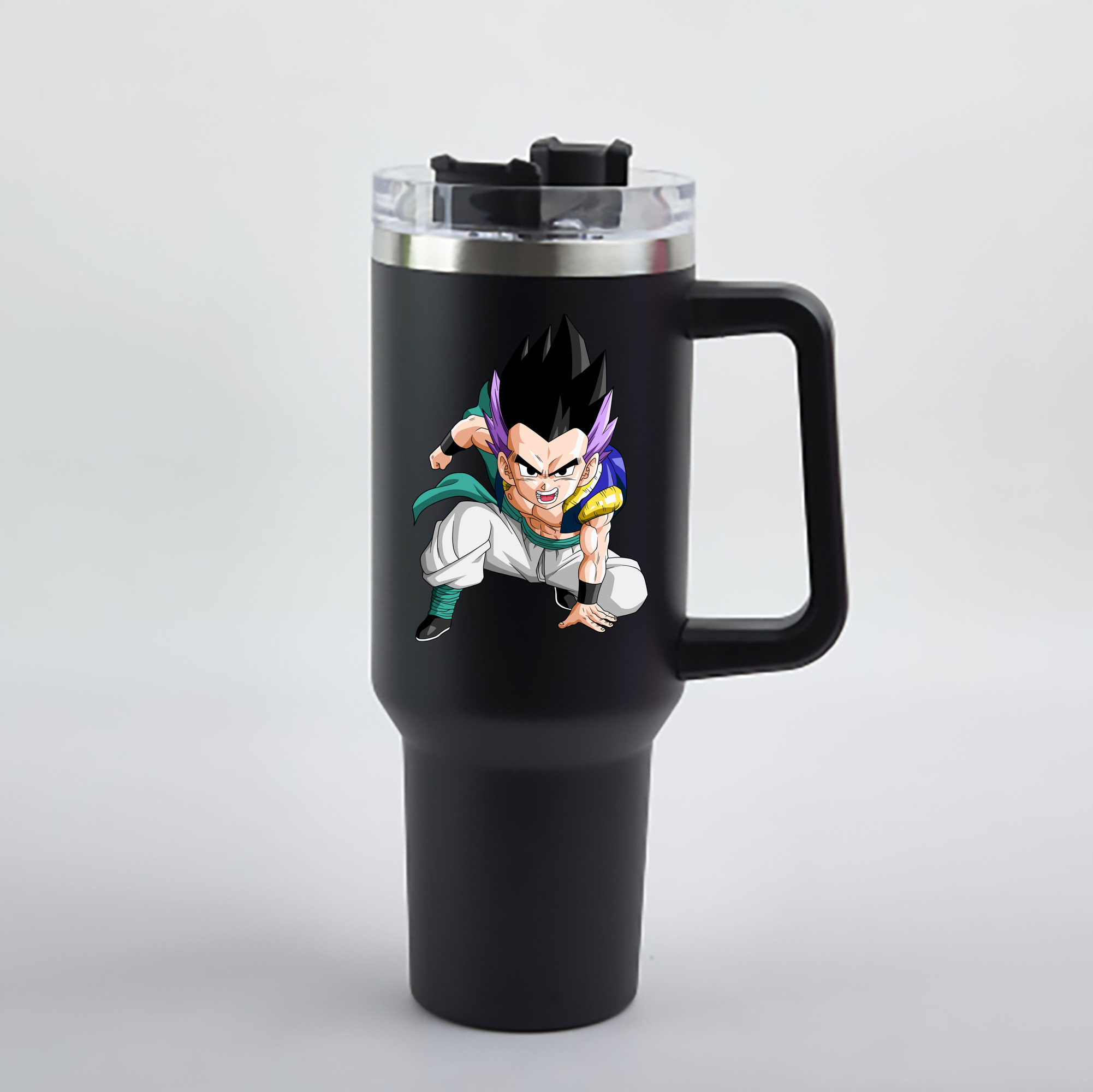 （画像用） ドラゴンボール 孫 悟飯（そんごはん）DRAGON BALL Son Gohan 1200mL車用タンブラー - クリスタルステッカー（プラスチックストロー付き）