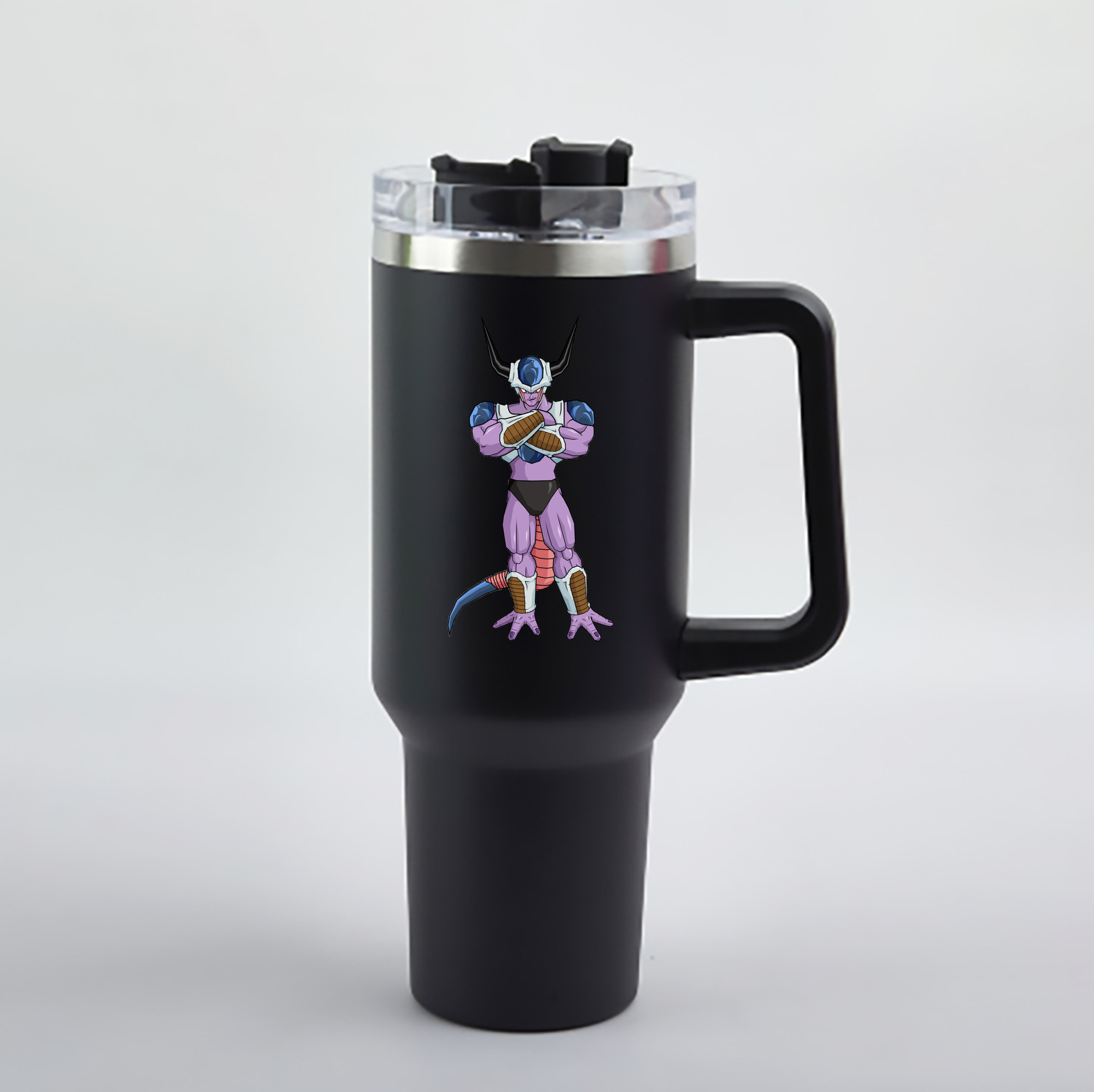 （画像用） ドラゴンボール フリーザ DRAGON BALL Frieza 1200mL車用タンブラー - クリスタルステッカー（プラスチックストロー付き）