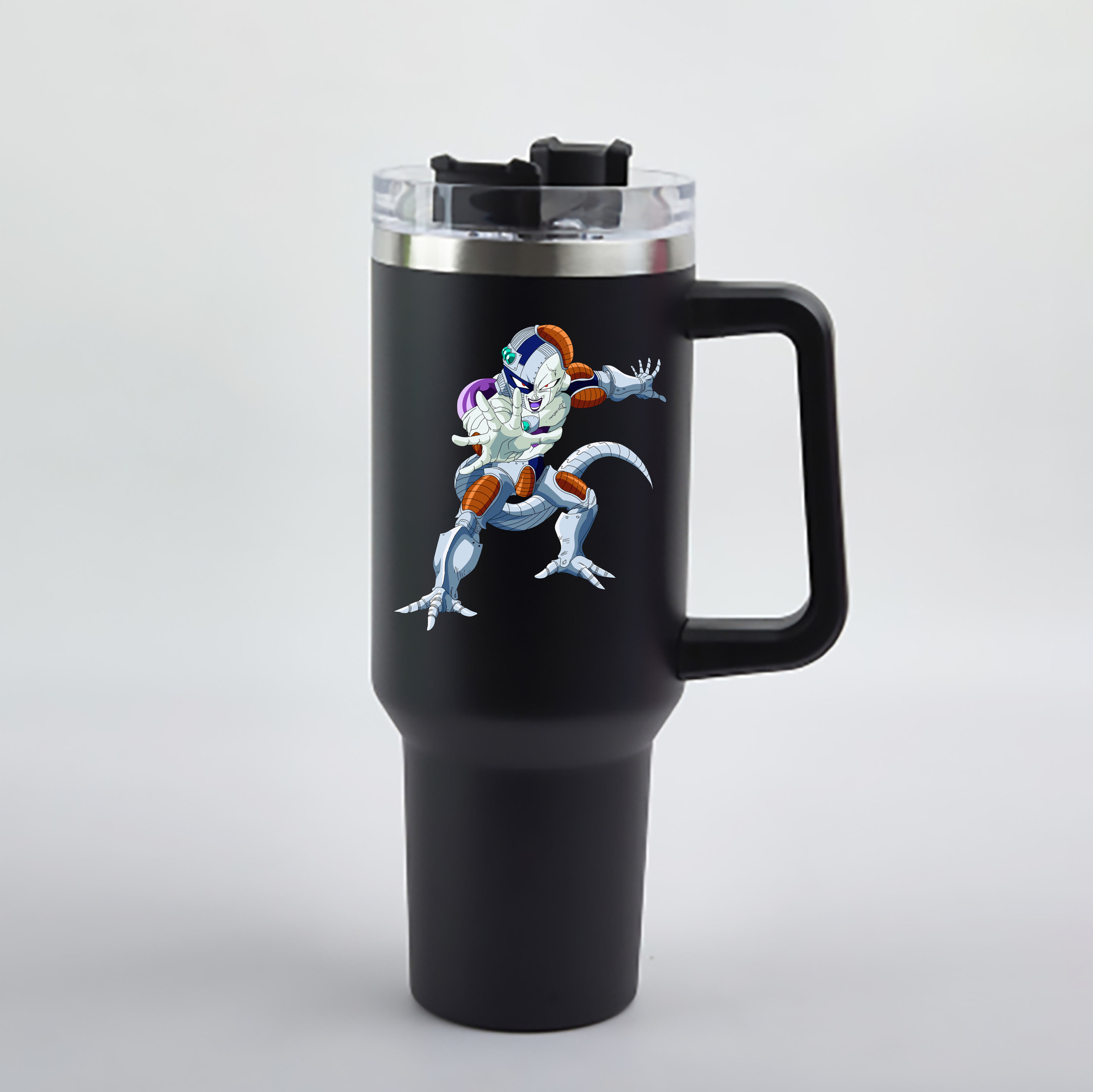 （画像用） ドラゴンボール フリーザ DRAGON BALL Frieza 1200mL車用タンブラー - クリスタルステッカー（プラスチックストロー付き）