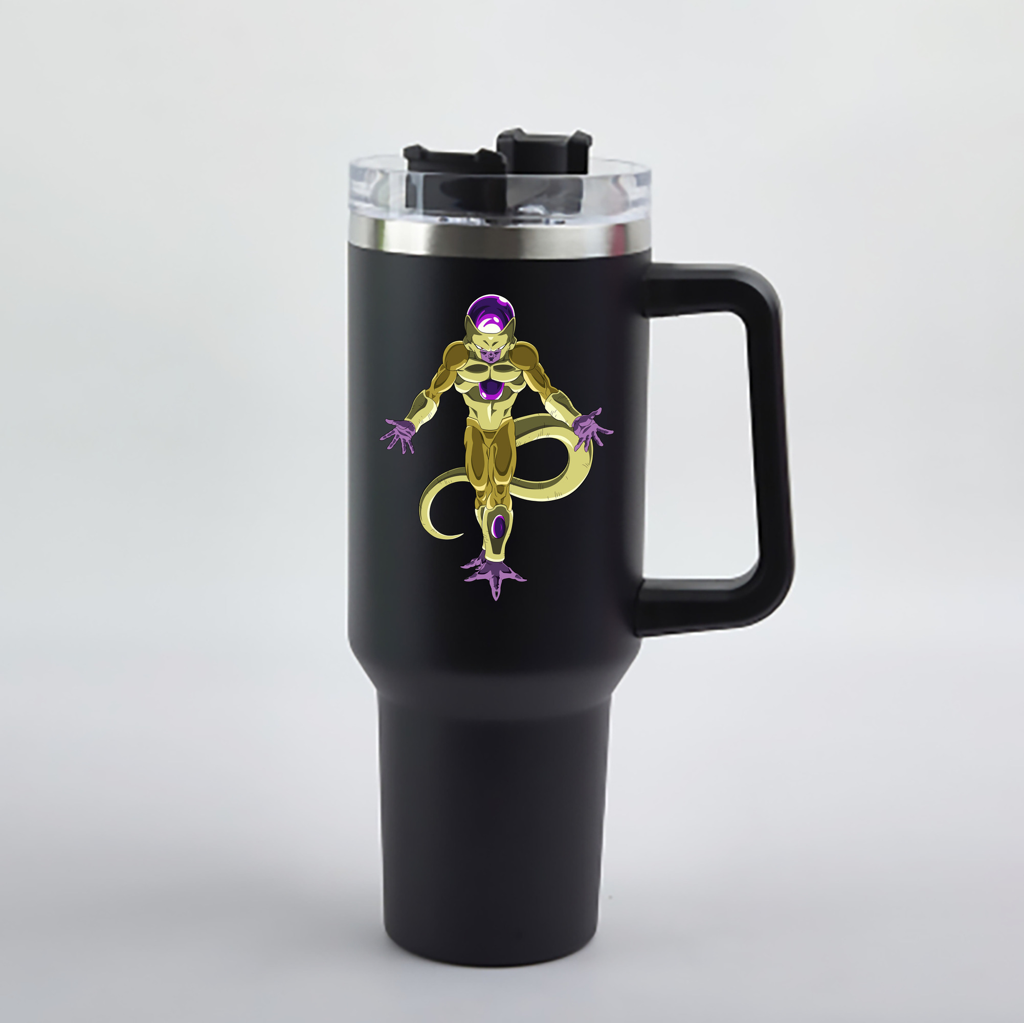 （画像用） ドラゴンボール フリーザ DRAGON BALL Frieza 1200mL車用タンブラー - クリスタルステッカー（プラスチックストロー付き）